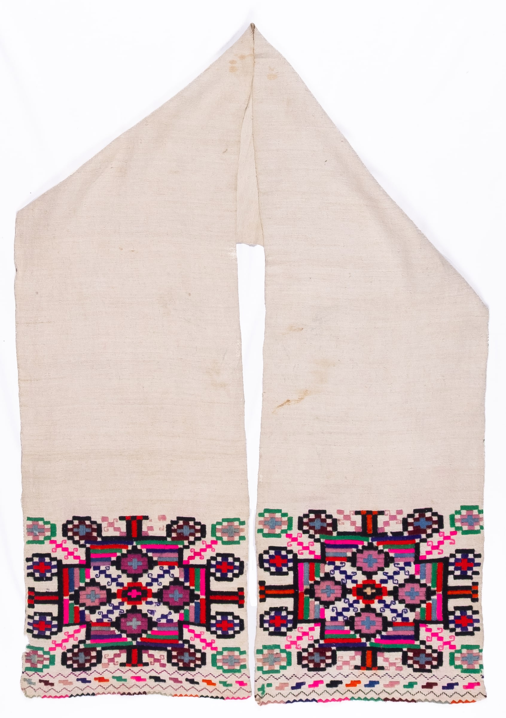 rushnyk ukrainien — 1 — Passé plat, Passé plat compté, Passé plat compté Kachalotchka, Point devant compté, Passé plat compté droit — Podolie orientale — collection Zablotska-Koval