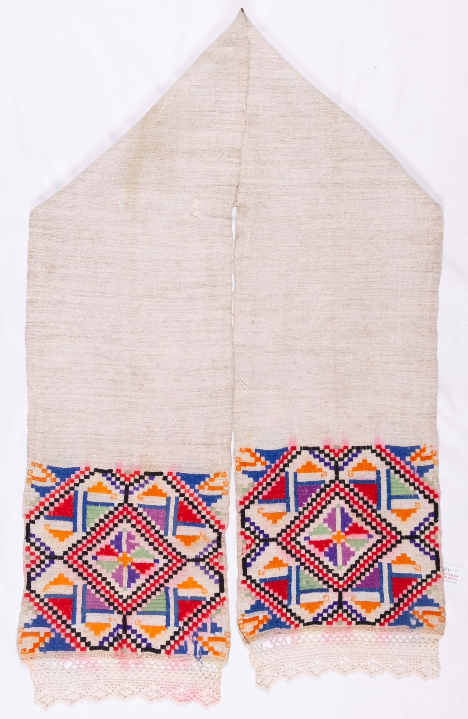 Ukrainian rushnyk — 10 — Satin stitch, Counted satin stitch, Kachalotchka counted satin stitch — Eastern Podolia — Zablotska-Koval collection