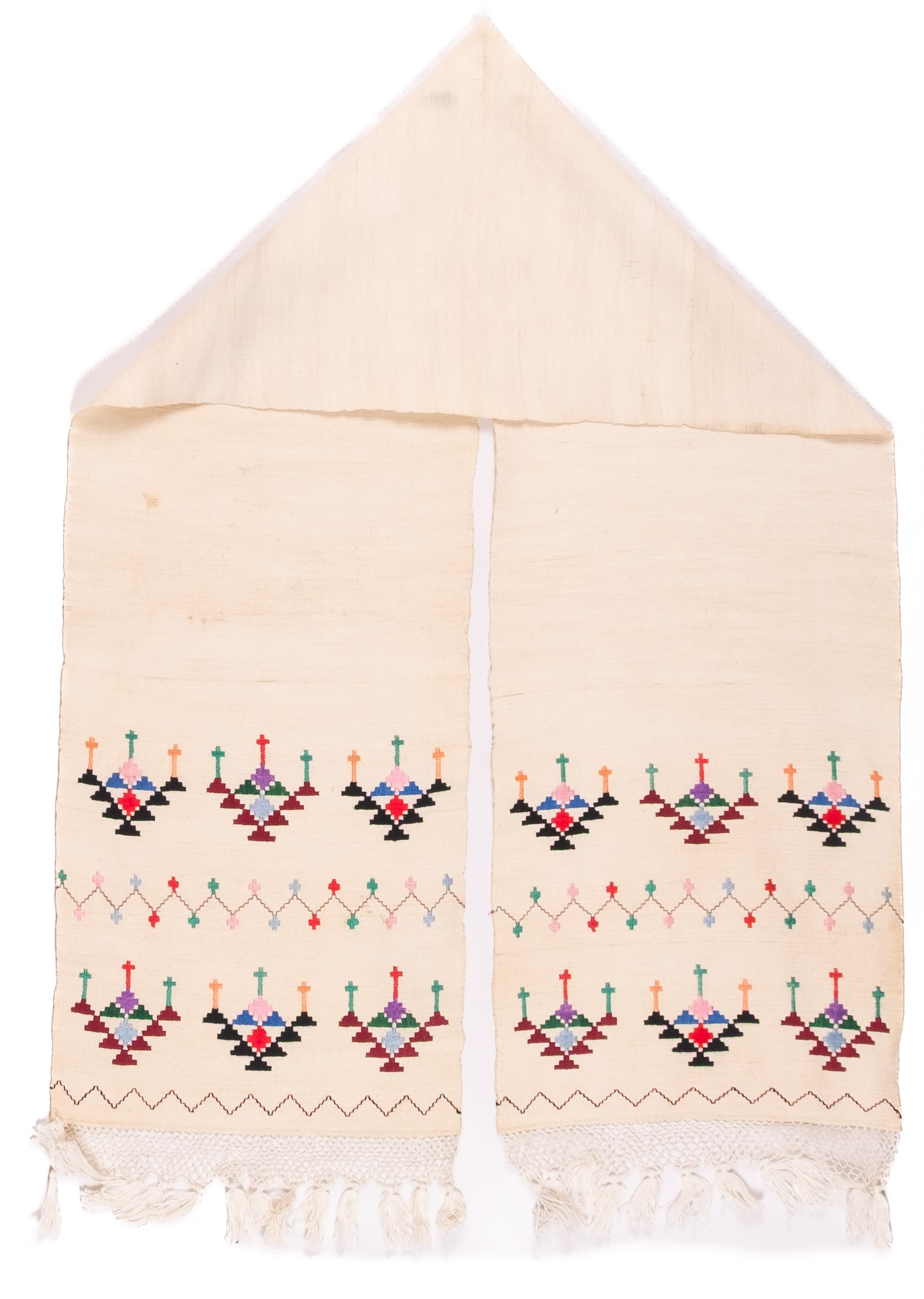 rushnyk ukrainien — 101 — Passé plat, Passé plat compté, Passé plat compté droit — Podolie orientale — collection Zablotska-Koval