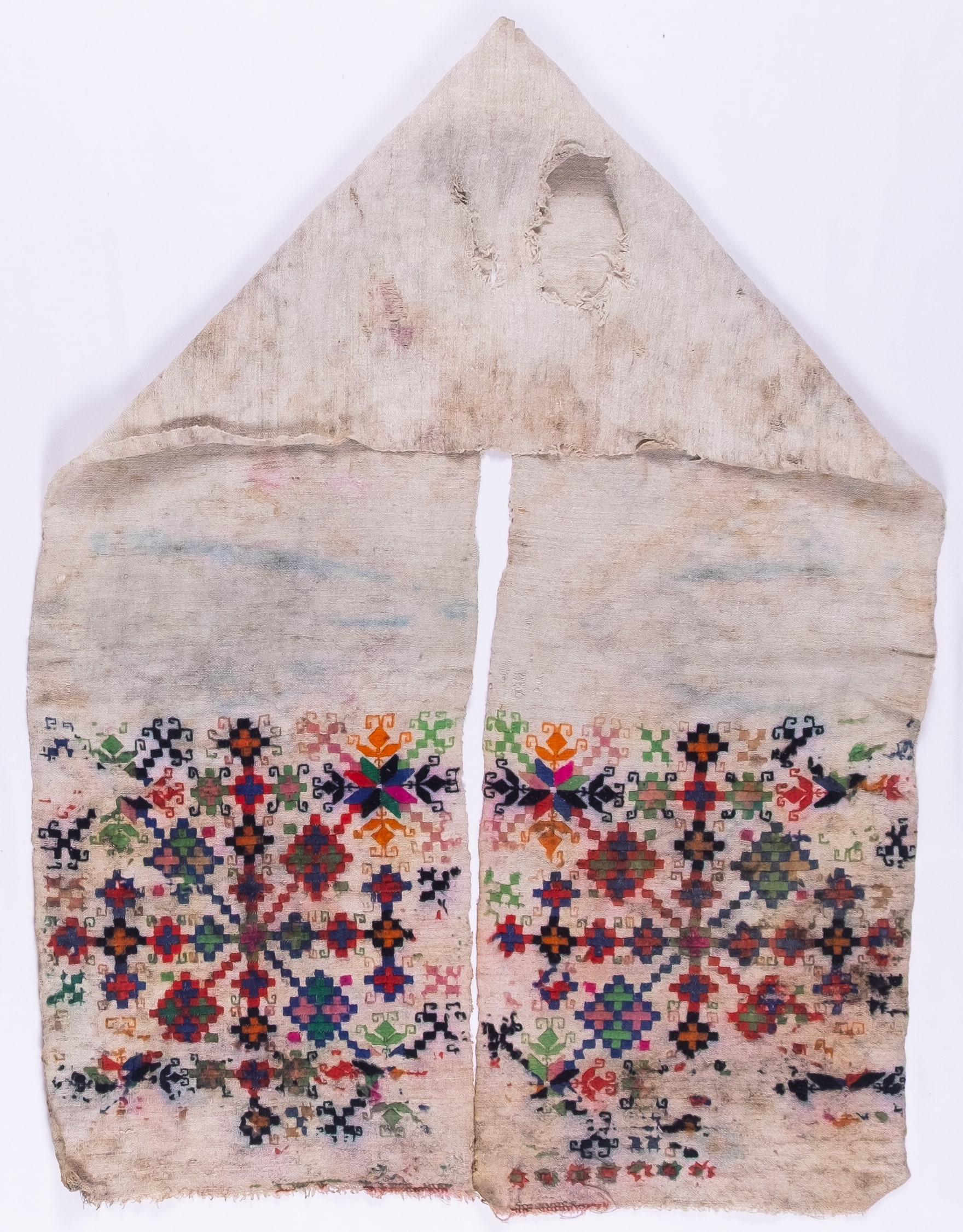 Ukrainian rushnyk — 123 — Satin stitch, Counted satin stitch, Straight counted satin stitch — Eastern Podolia — Zablotska-Koval collection
