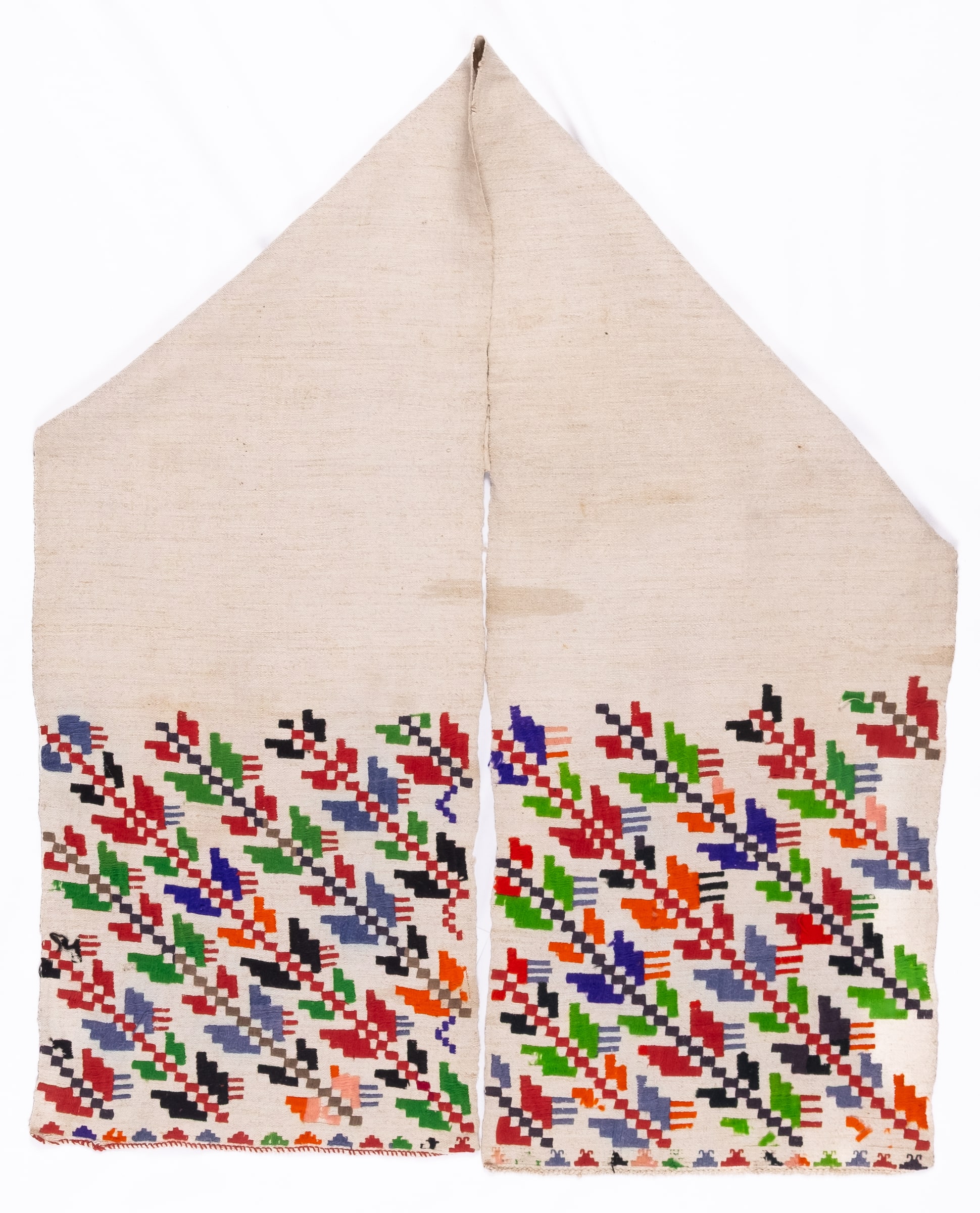 rushnyk ukrainien — 14 — Passé plat, Passé plat compté, Passé plat compté droit — Podolie orientale — collection Zablotska-Koval