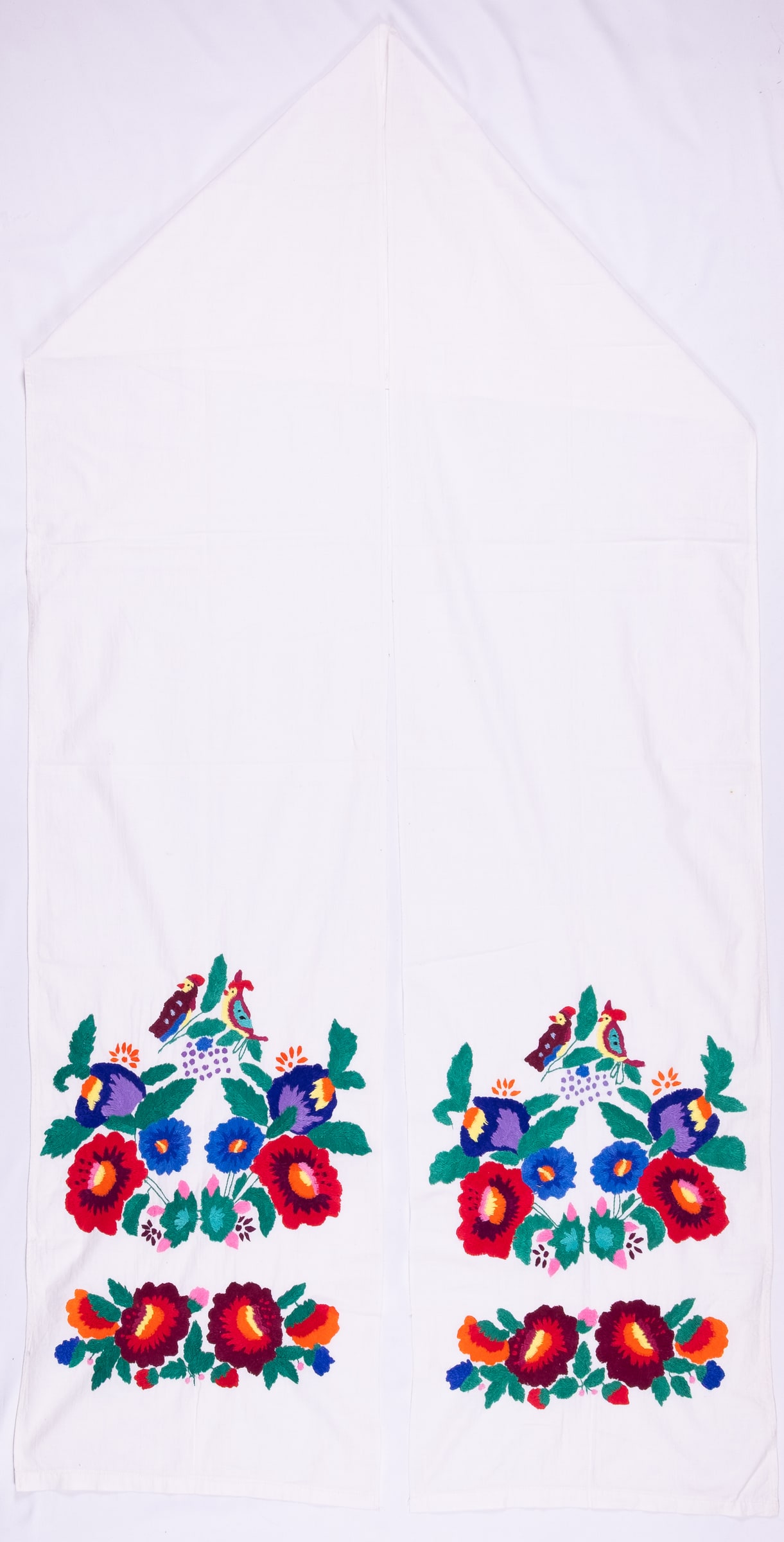 Ukrainian rushnyk — 192 — Satin stitch, Free style satin stitch — Volhynia — Birds, Flowers — Zablotska-Koval collection