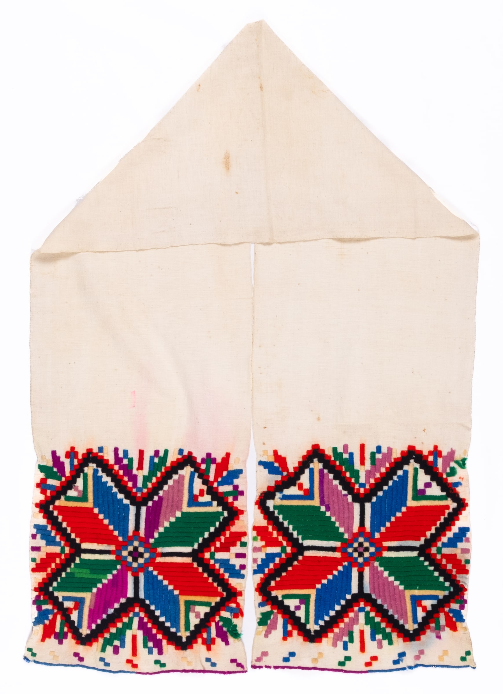 Ukrainian rushnyk — 21 — Satin stitch, Counted satin stitch, Straight counted satin stitch — Eastern Podolia — Zablotska-Koval collection