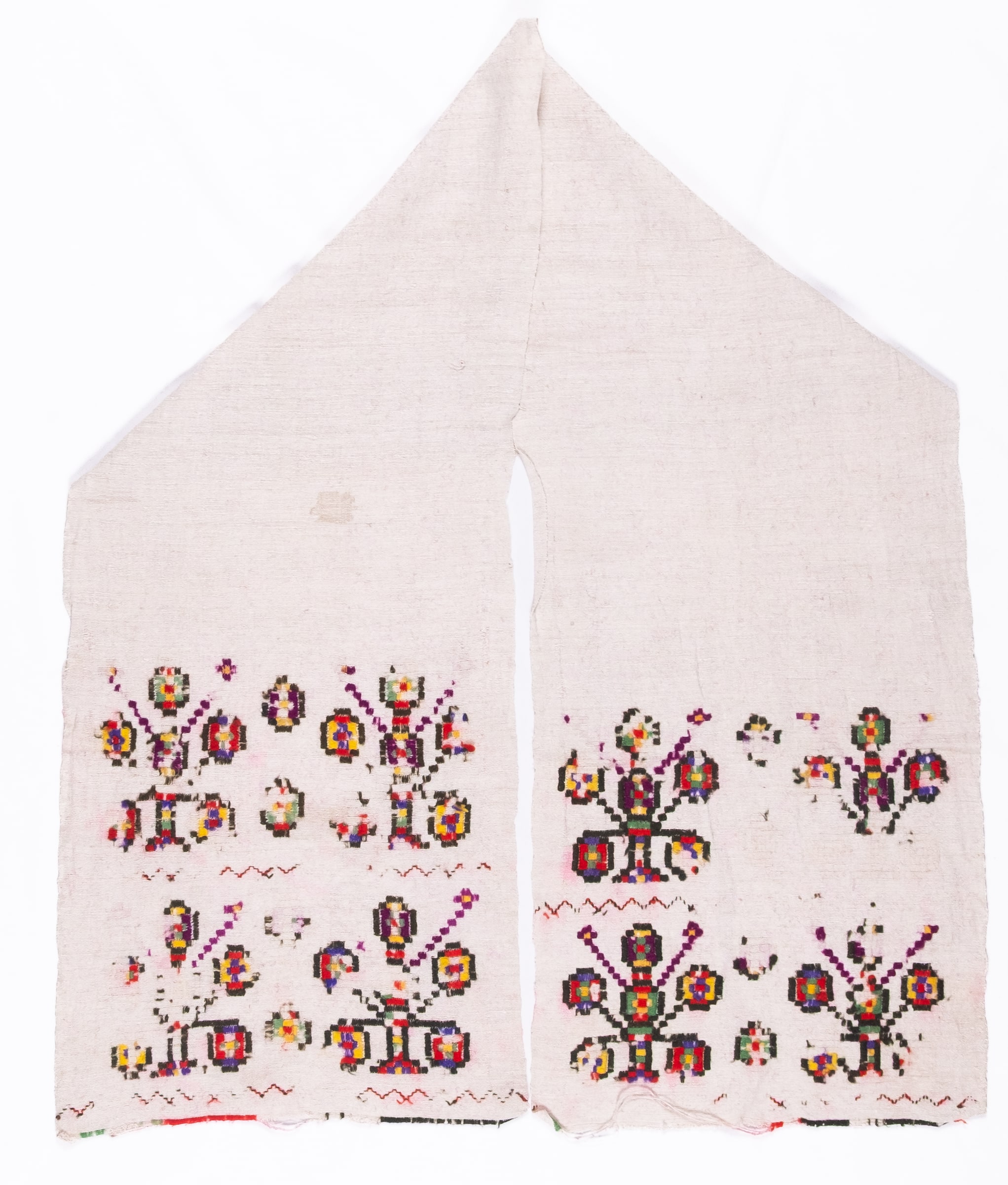 rushnyk ukrainien — 22 — Passé plat, Passé plat compté, Passé plat compté droit — Podolie orientale — collection Zablotska-Koval