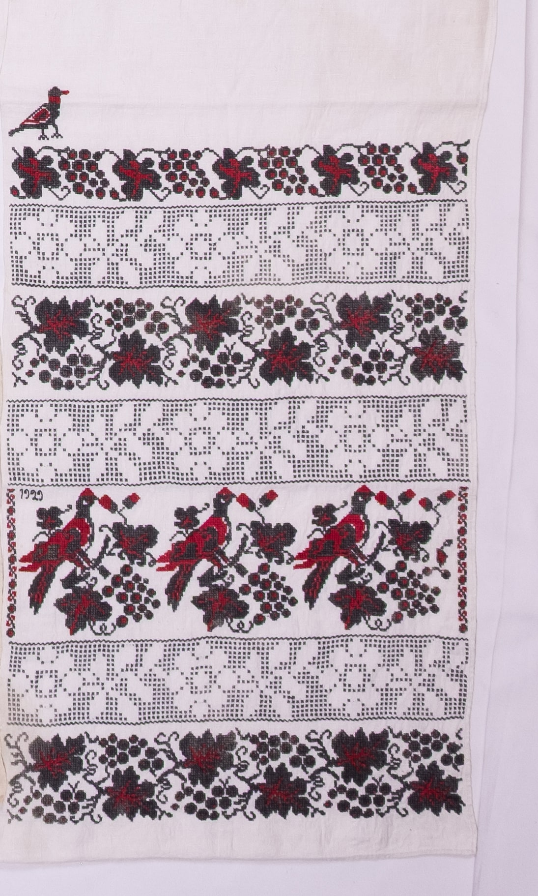 Ukrainian rushnyk — 221 — Cross-stitch — Polesia — Birds, Flowers — Zablotska-Koval collection