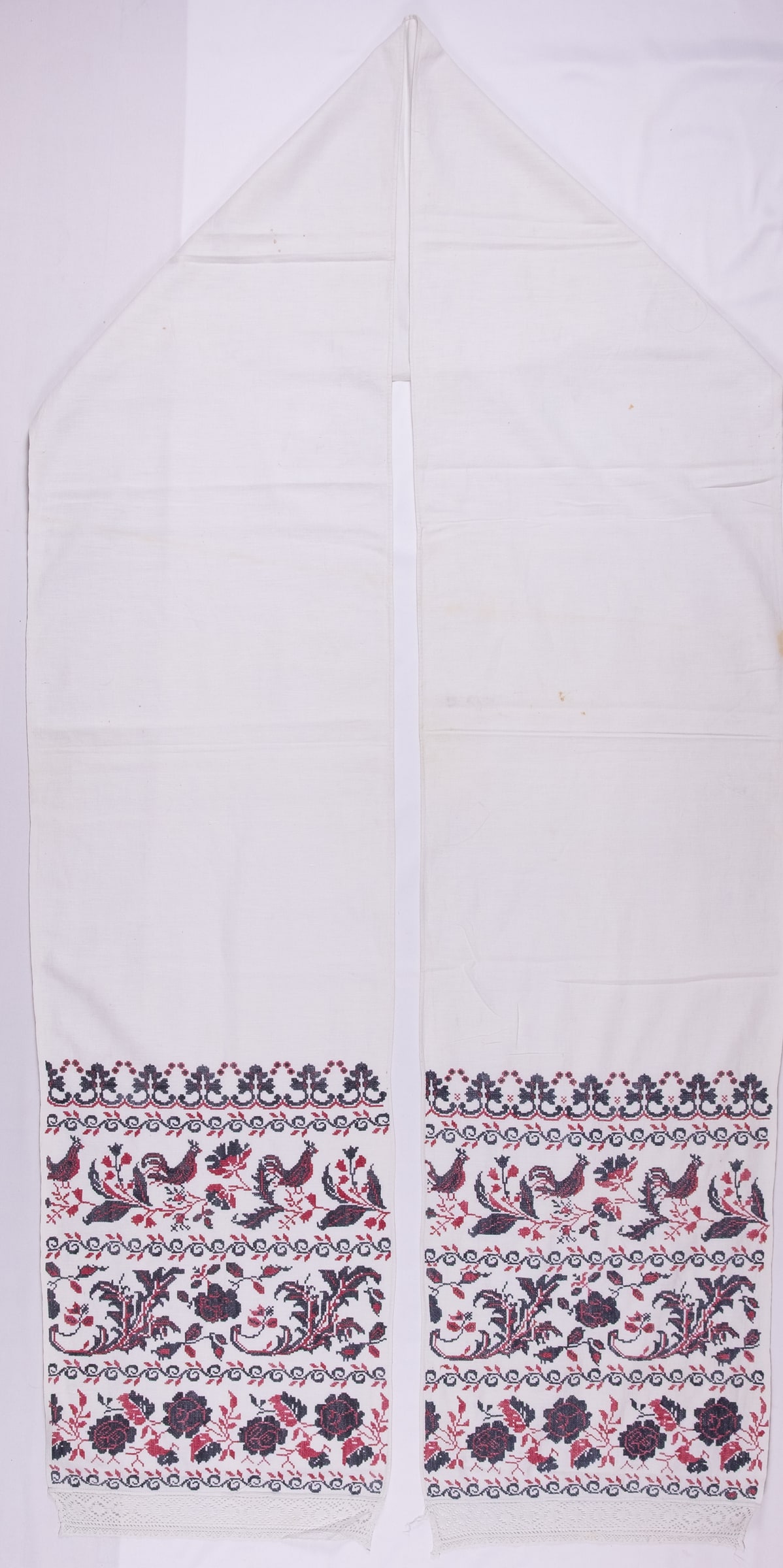 Ukrainian rushnyk — 227 — Cross-stitch — Polesia — Birds, Flowers — Zablotska-Koval collection