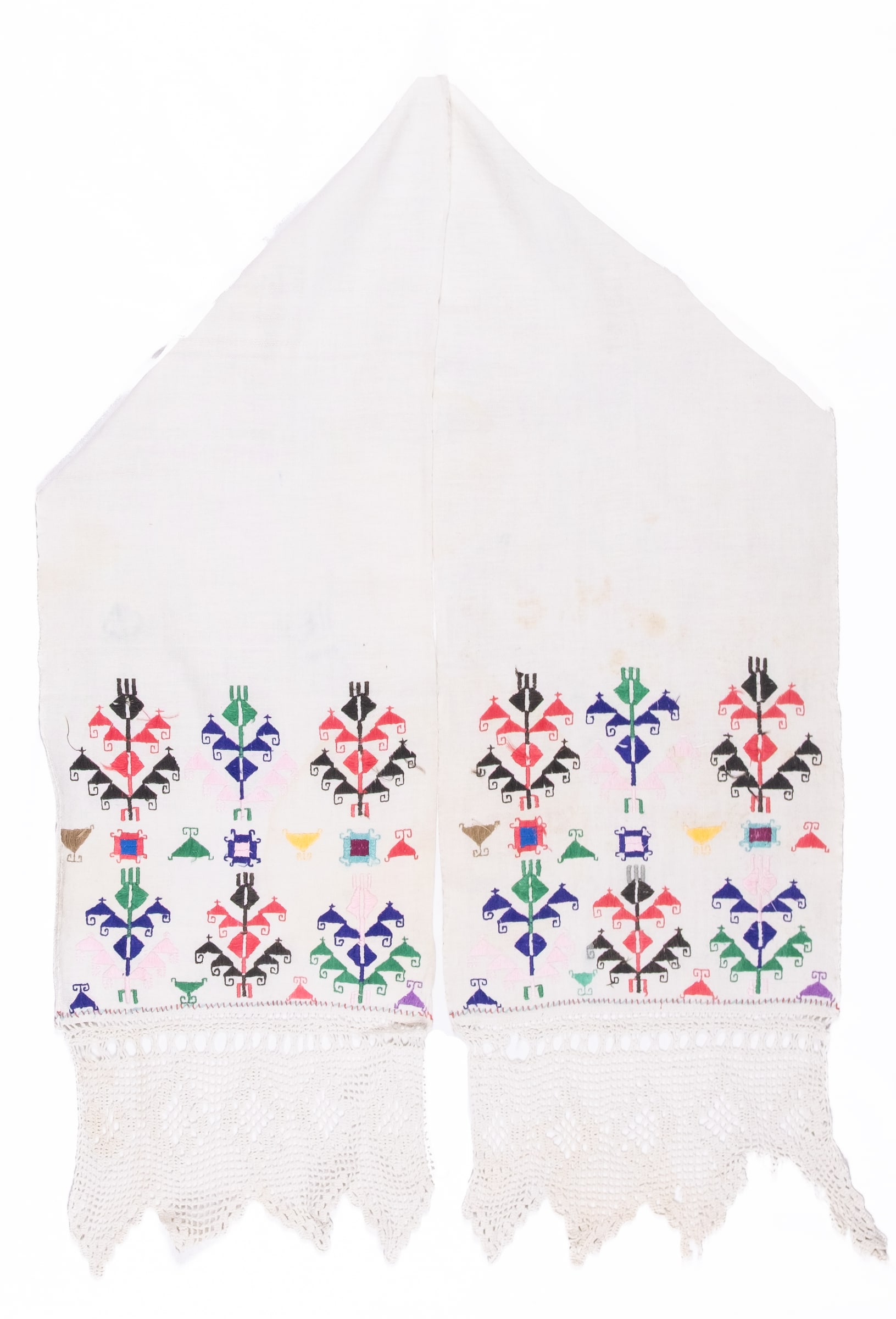 Ukrainian rushnyk — 24 — Satin stitch, Counted satin stitch, Straight counted satin stitch — Eastern Podolia — Zablotska-Koval collection