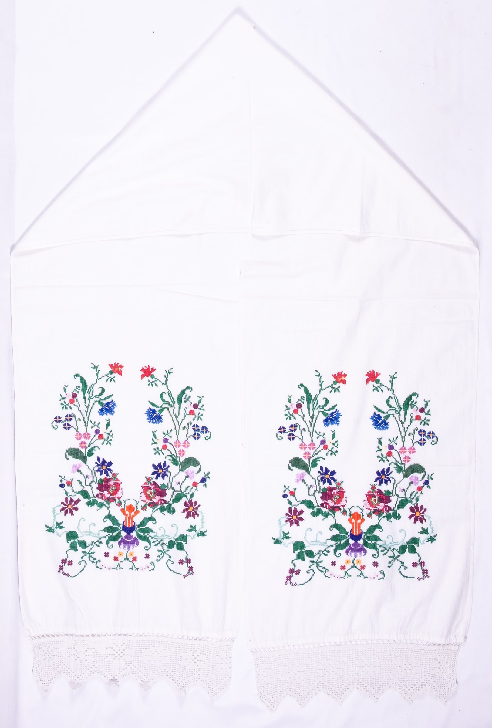 Ukrainian rushnyk — 243 — Cross-stitch — Polesia — Flowers — Zablotska-Koval collection