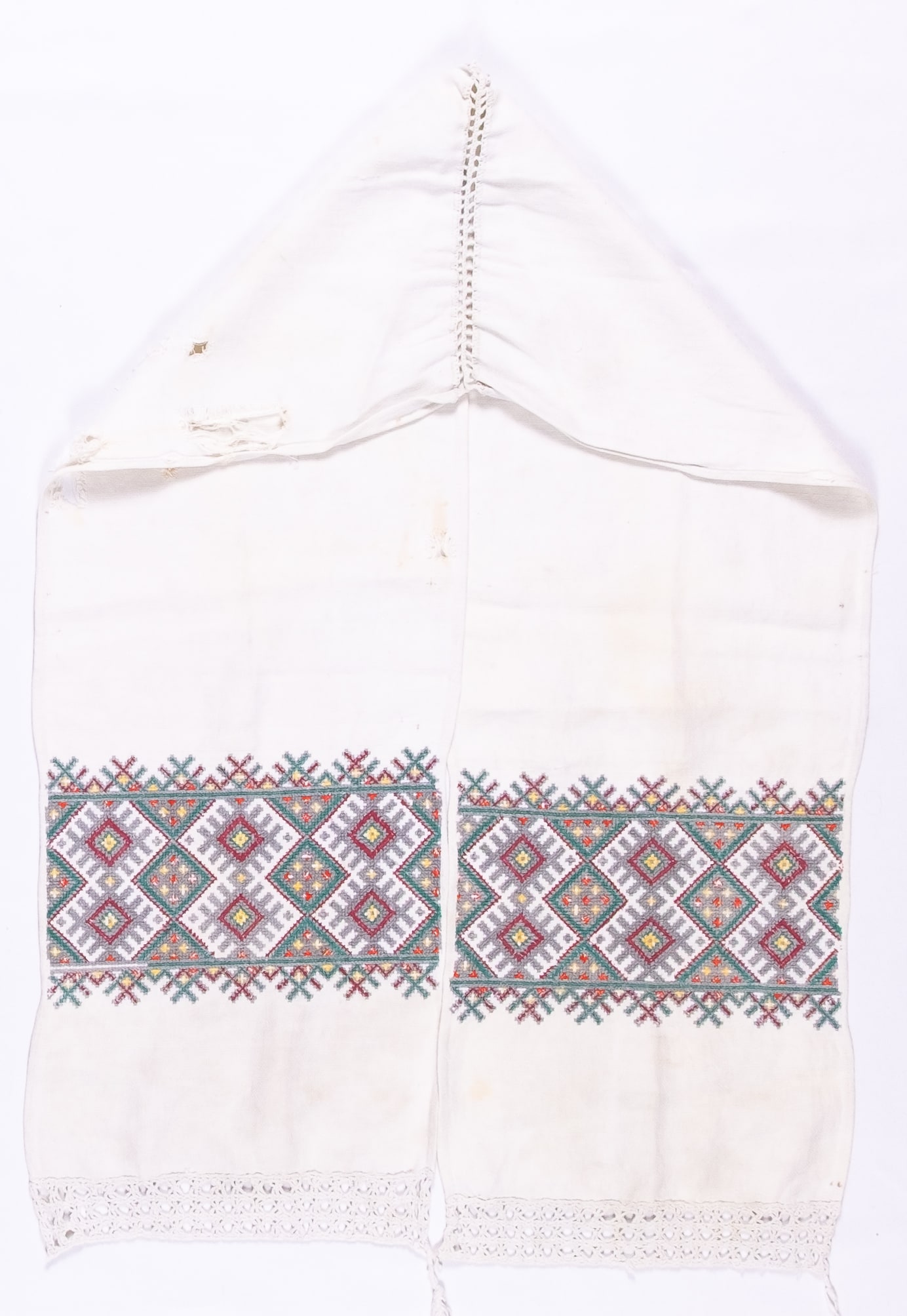 rushnyk ukrainien — 249 — Point de croix — Podolie occidentale — collection Zablotska-Koval