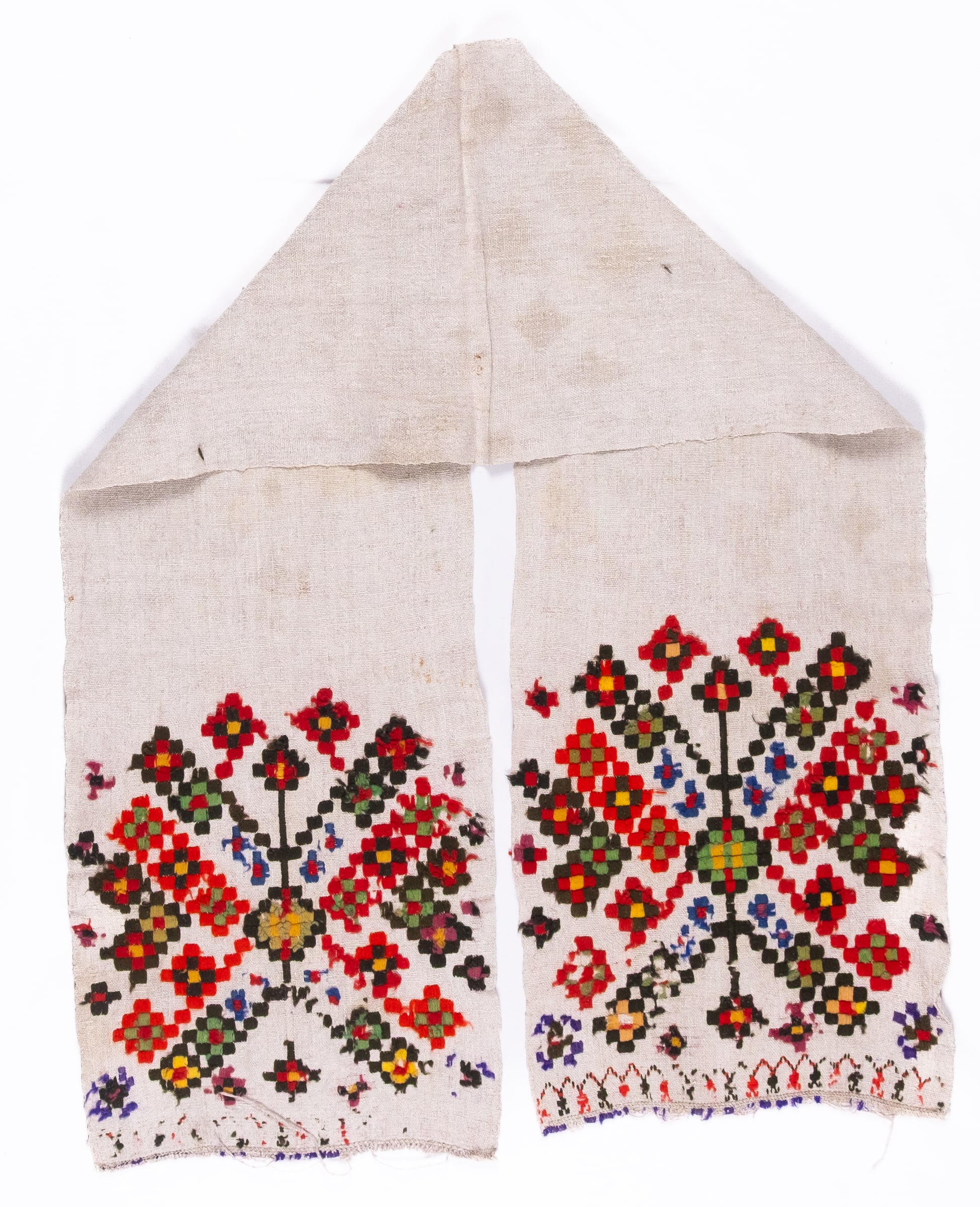 rushnyk ukrainien — 25 — Passé plat, Passé plat compté, Passé plat compté droit — Podolie orientale — collection Zablotska-Koval