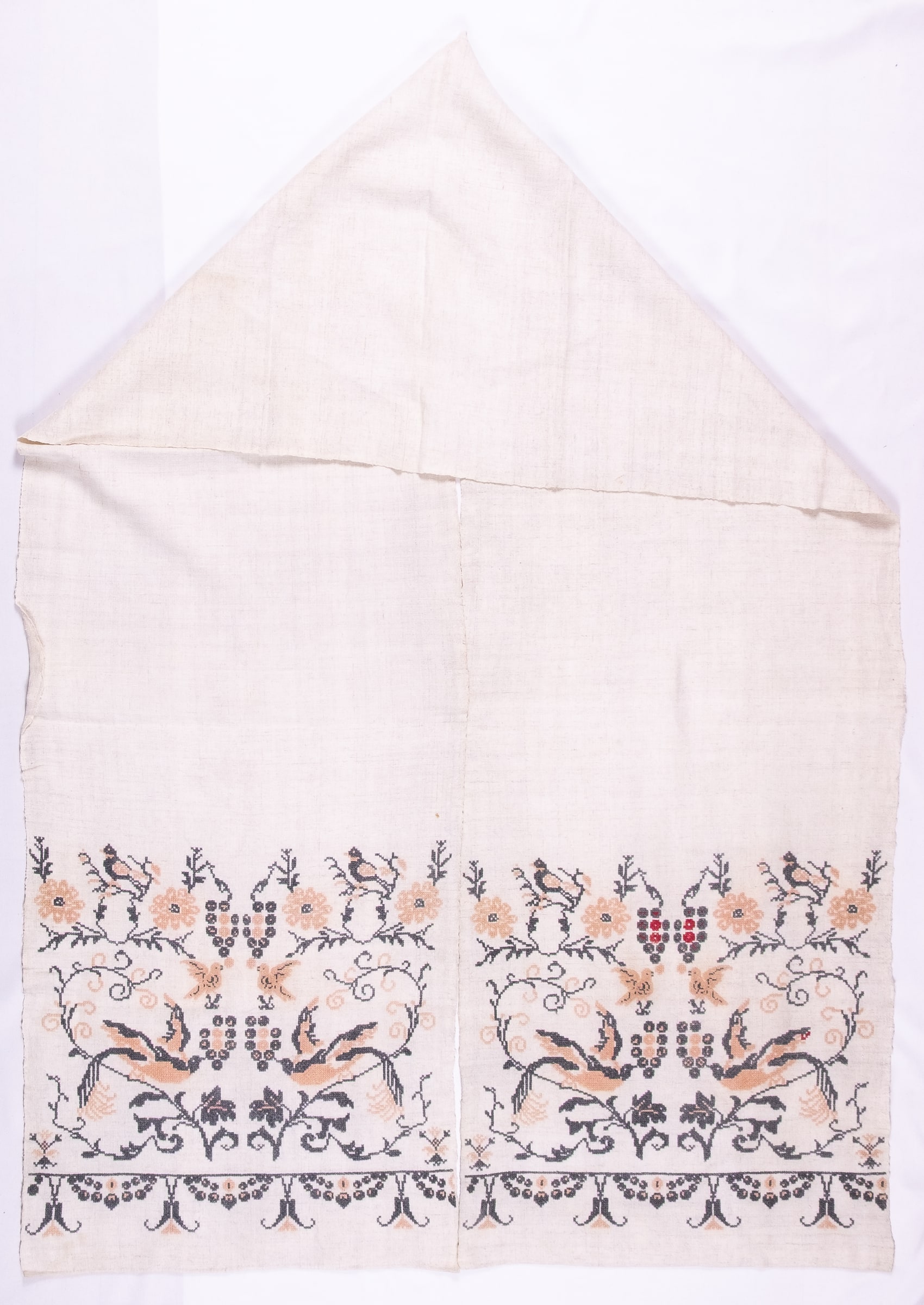 Ukrainian rushnyk — 259 — Cross-stitch — Polesia — Birds, Flowers — Zablotska-Koval collection
