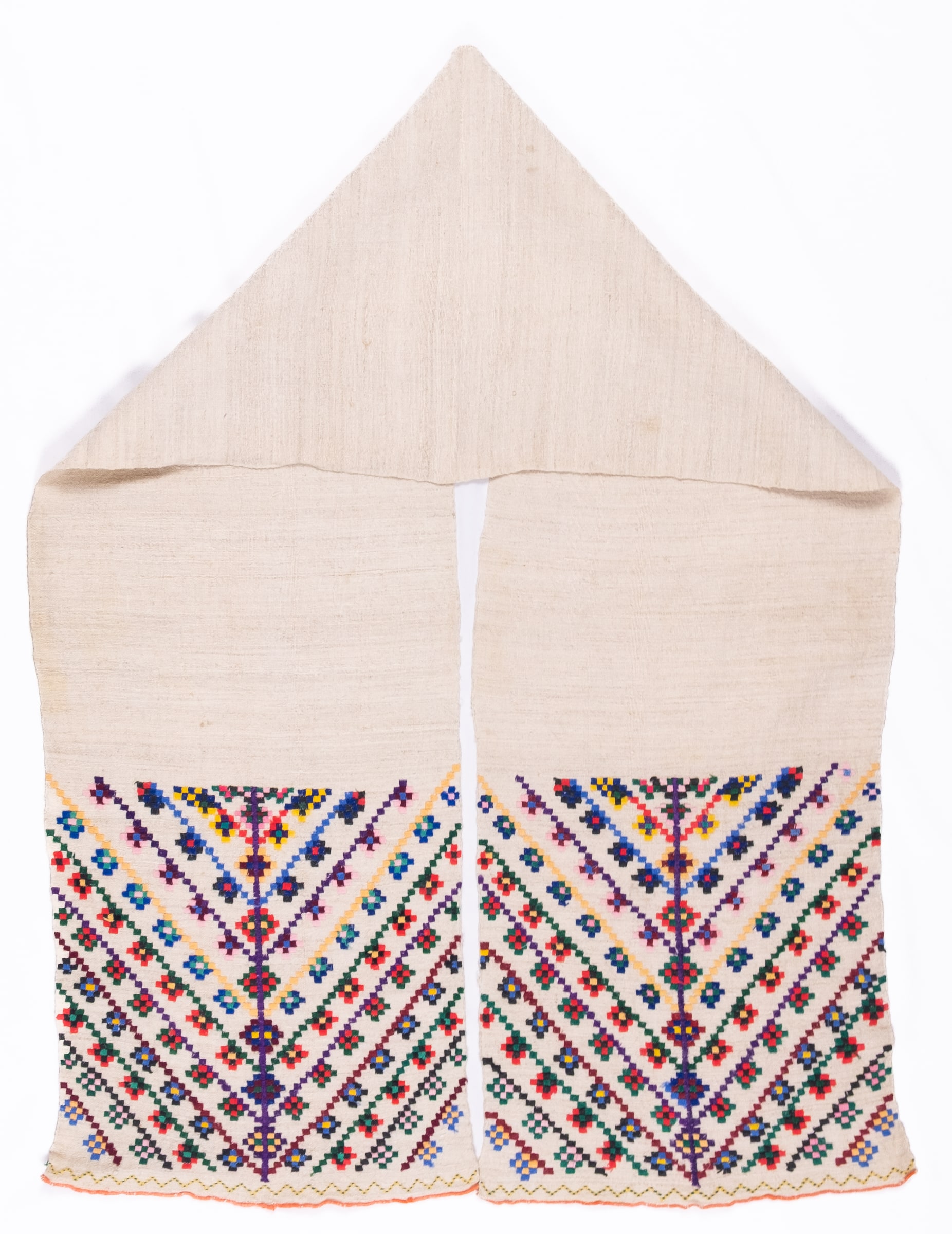 Ukrainian rushnyk — 26 — Satin stitch, Counted satin stitch, Straight counted satin stitch — Eastern Podolia — Zablotska-Koval collection