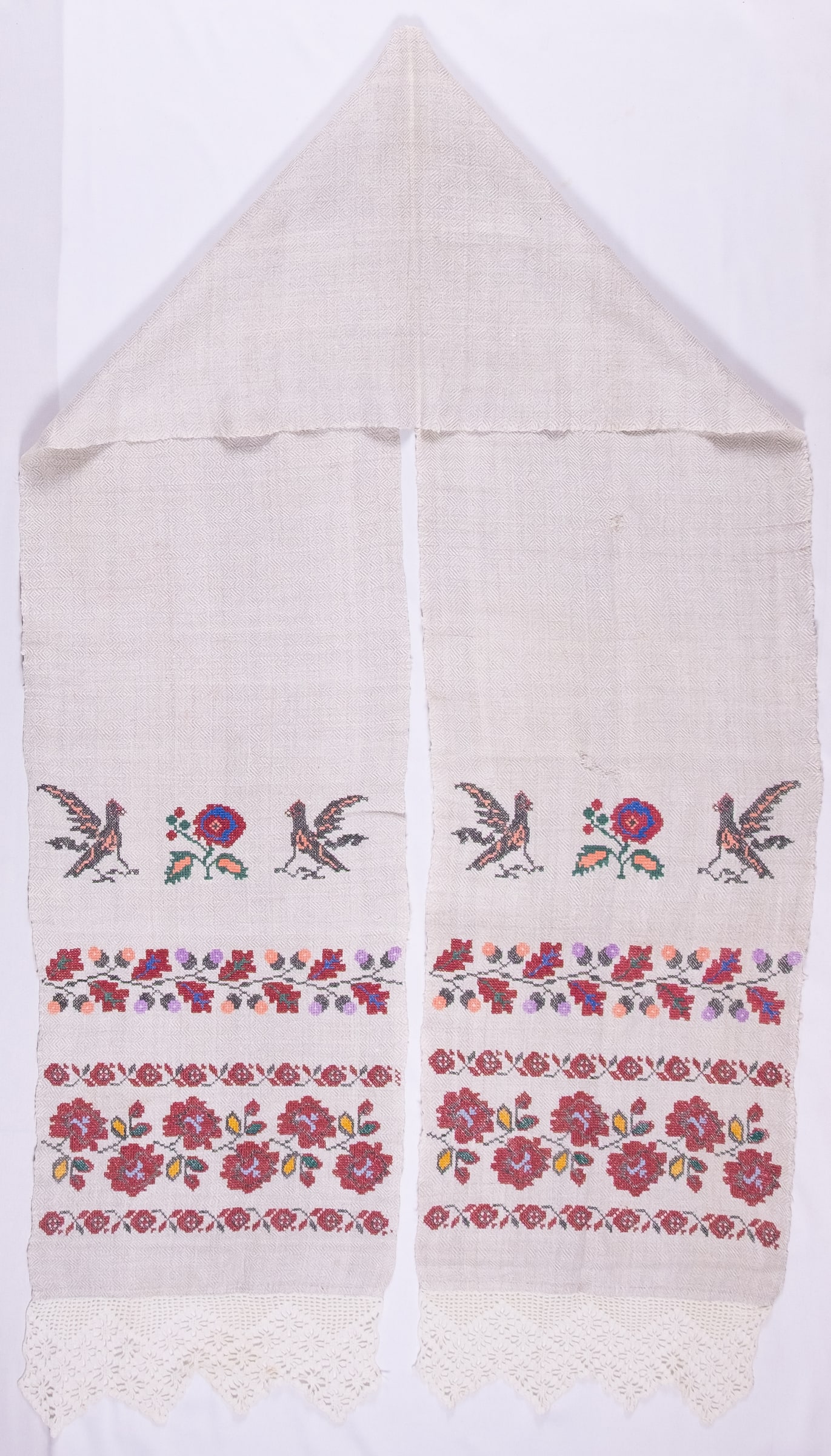 Ukrainian rushnyk — 280 — Cross-stitch — Volhynia — Birds, Flowers — Zablotska-Koval collection