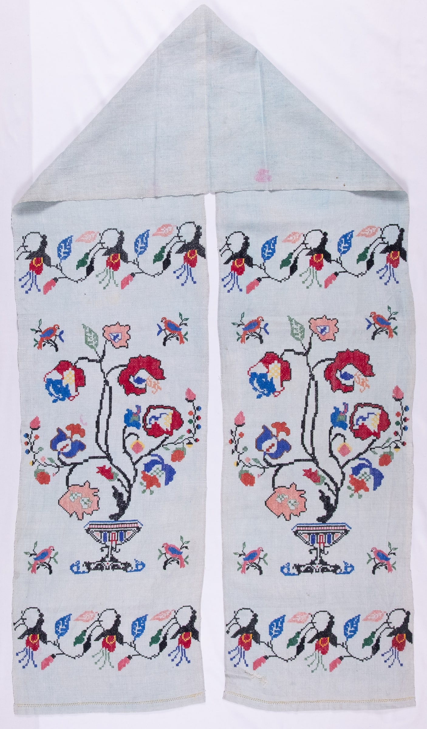 Ukrainian rushnyk — 283 — Cross-stitch — Sloboda Ukraine — Flowers, Birds — Zablotska-Koval collection