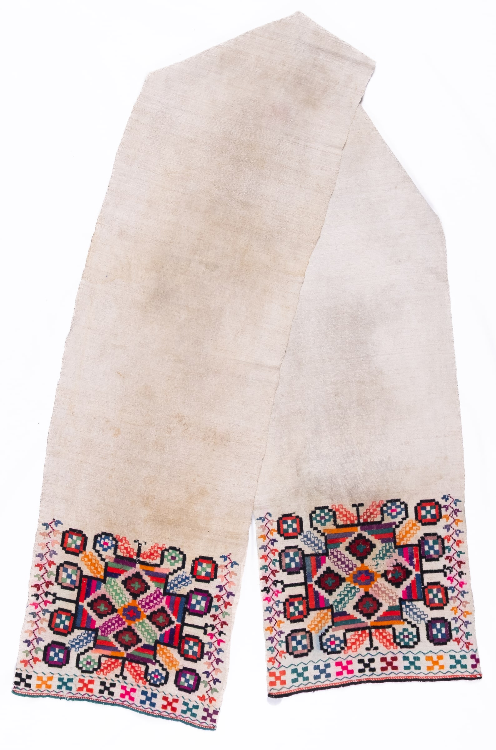 Ukrainian rushnyk — 3 — Satin stitch, Counted satin stitch, Kachalotchka counted satin stitch — Eastern Podolia — Zablotska-Koval collection