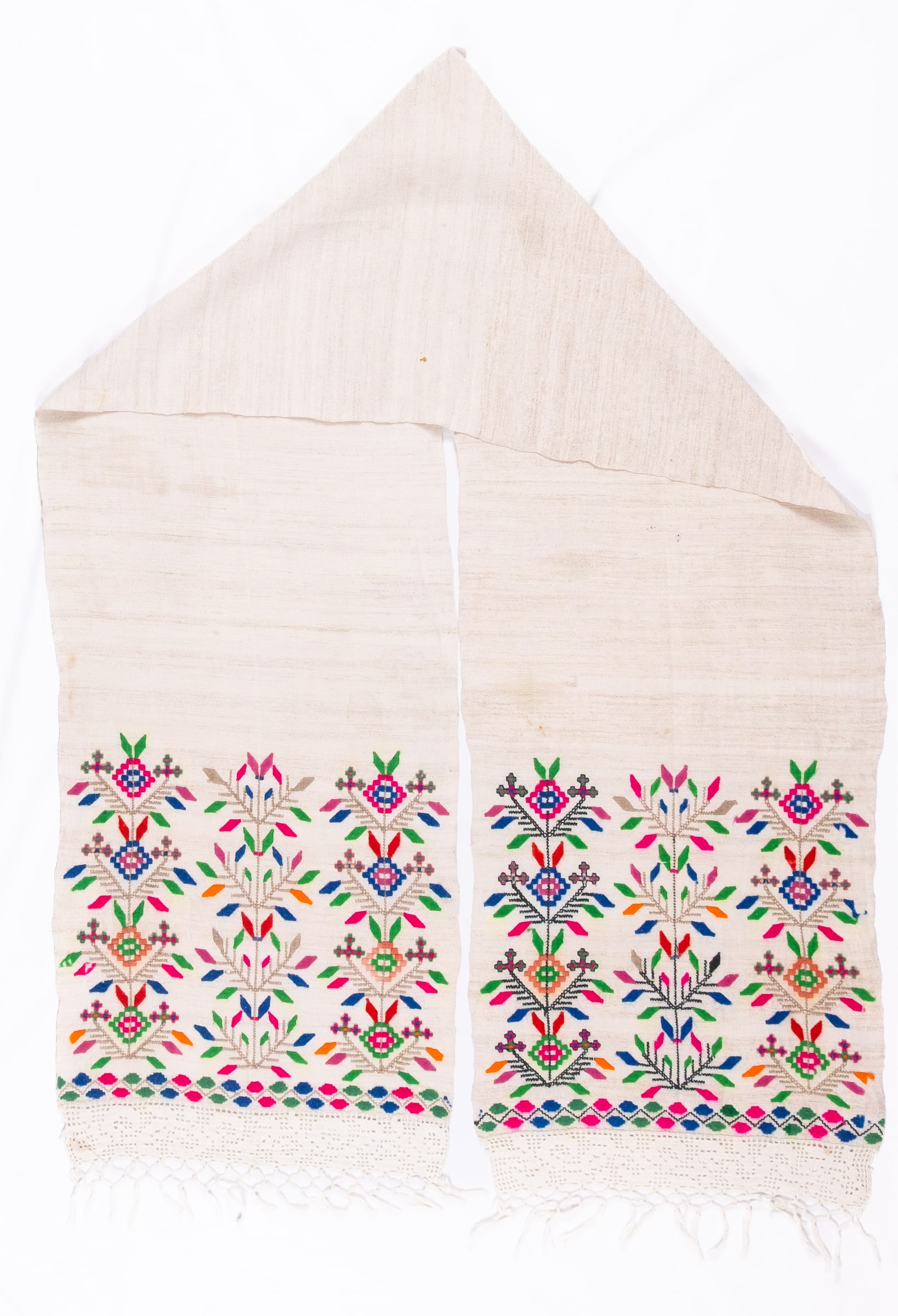 Ukrainian rushnyk — 30 — Satin stitch, Counted satin stitch, Straight counted satin stitch — Eastern Podolia — Zablotska-Koval collection