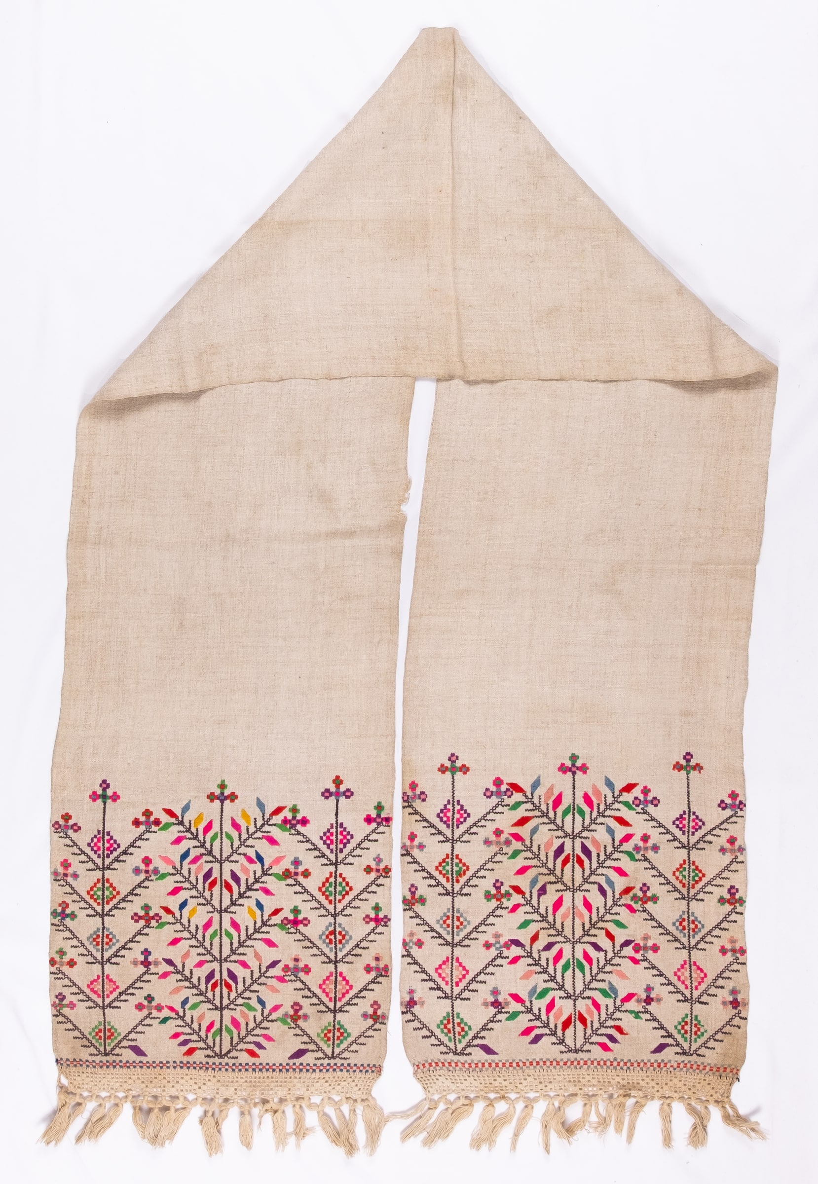 rushnyk ukrainien — 31 — Passé plat, Passé plat compté, Passé plat compté droit — Podolie orientale — collection Zablotska-Koval