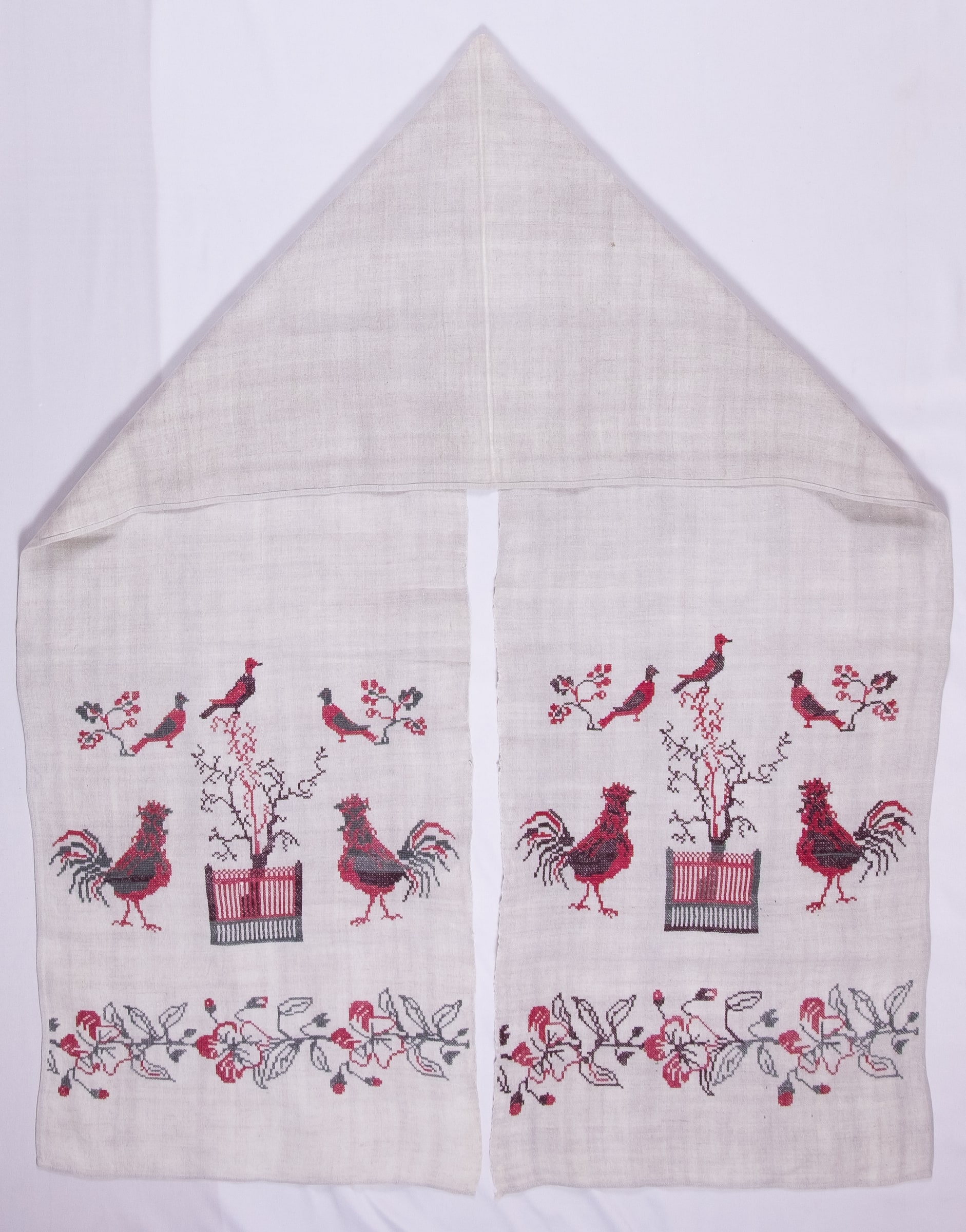 Ukrainian rushnyk — 314 — Cross-stitch — Polesia — Birds, Flowers — Zablotska-Koval collection