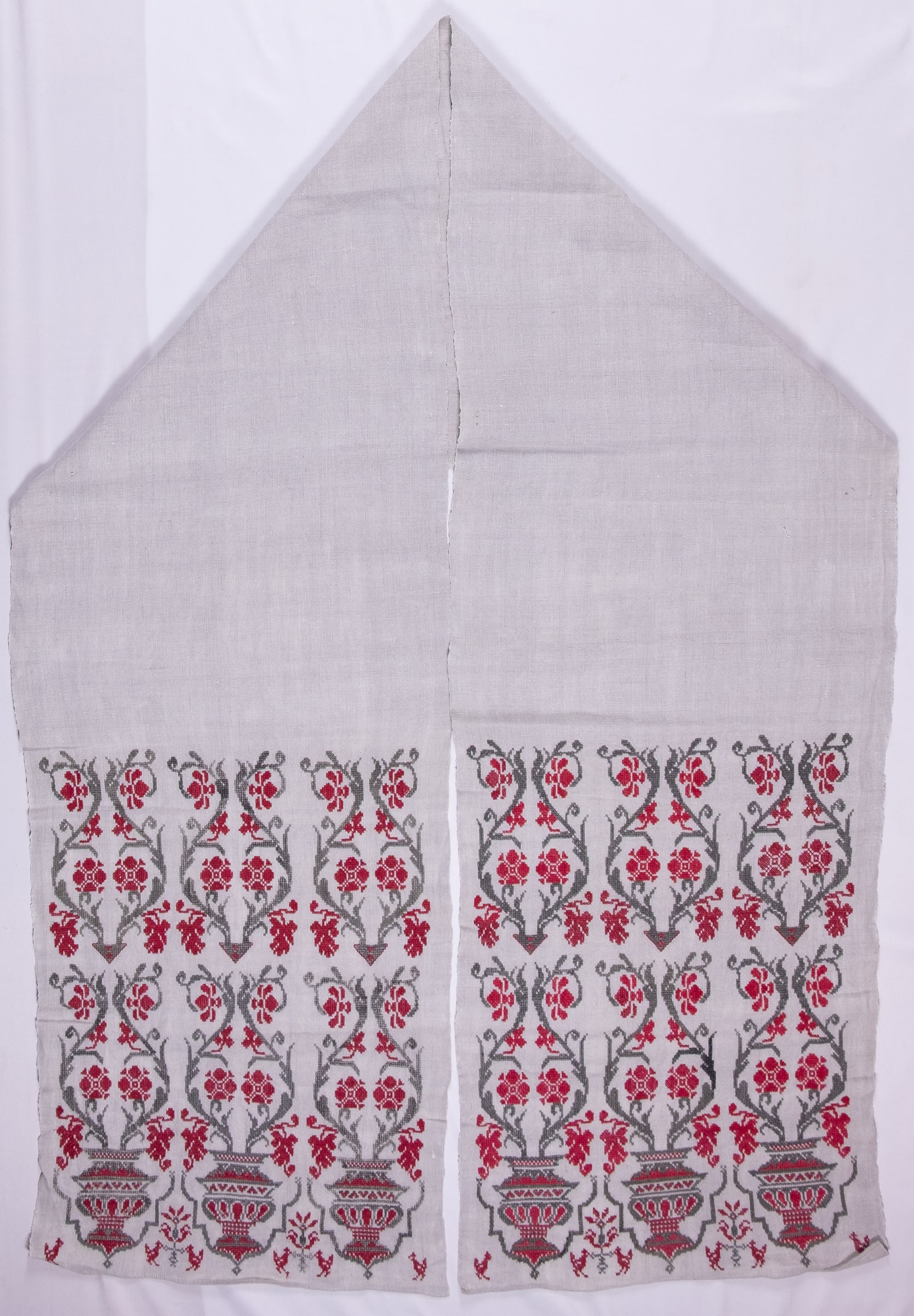 Ukrainian rushnyk — 315 — Cross-stitch — Polesia — Flowers, Birds — Zablotska-Koval collection