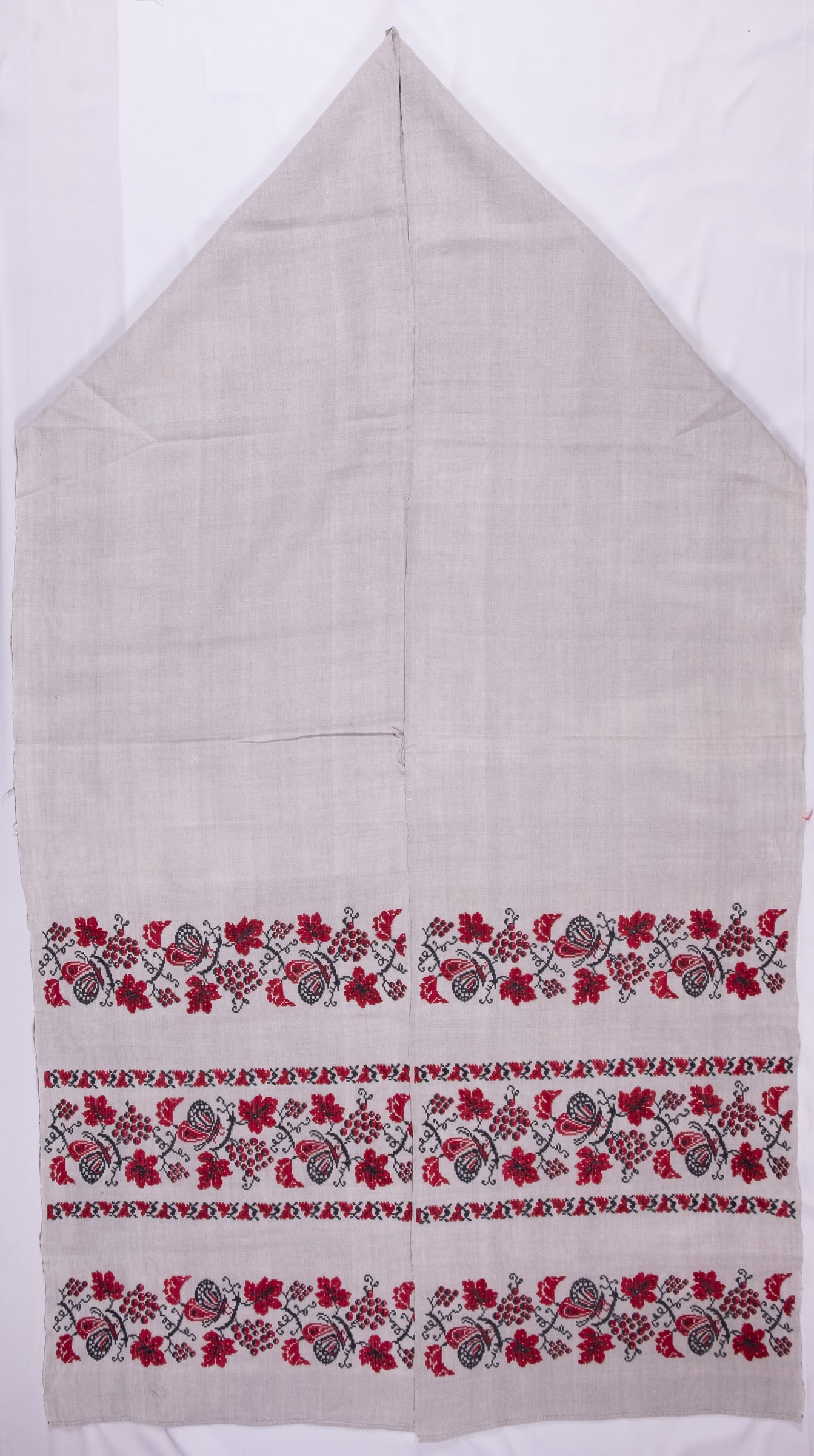 rushnyk ukrainien — 323 — Point de croix — Polésie — Fleurs — collection Zablotska-Koval