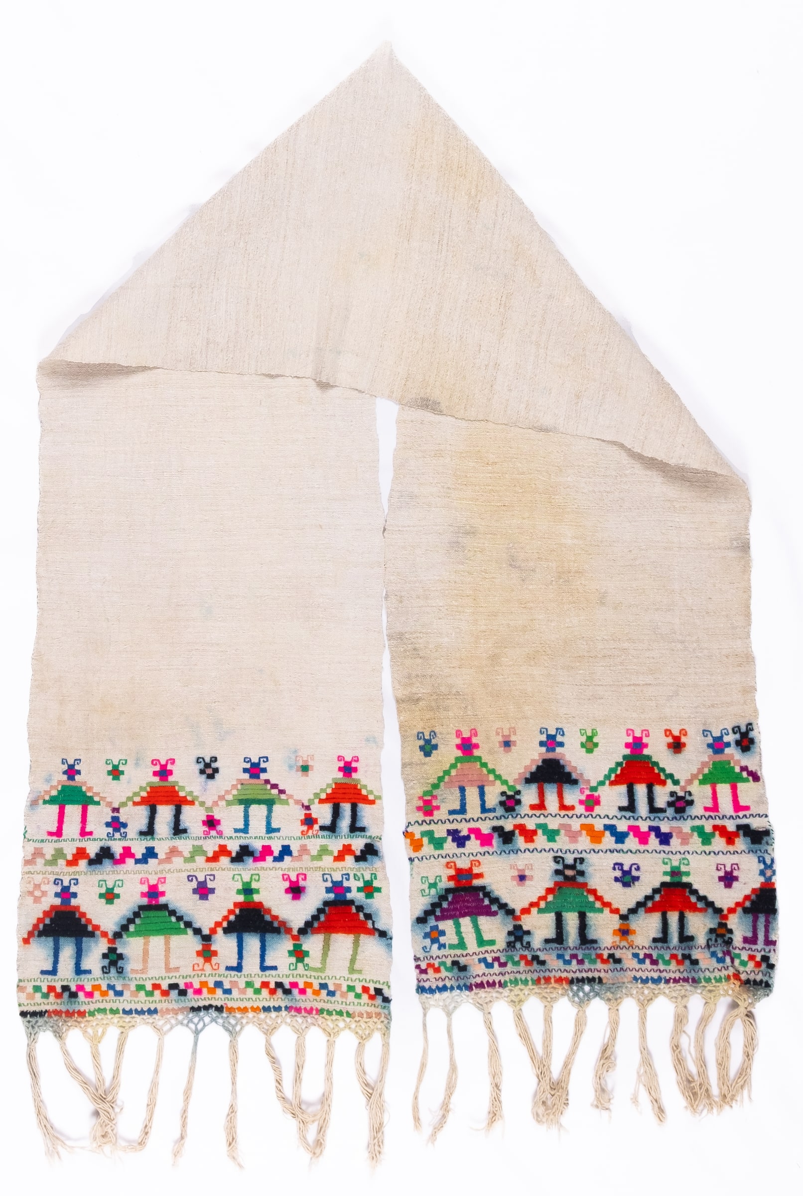 Ukrainian rushnyk — 4 — Satin stitch, Counted satin stitch, Kachalotchka counted satin stitch — Eastern Podolia — Humans — Zablotska-Koval collection