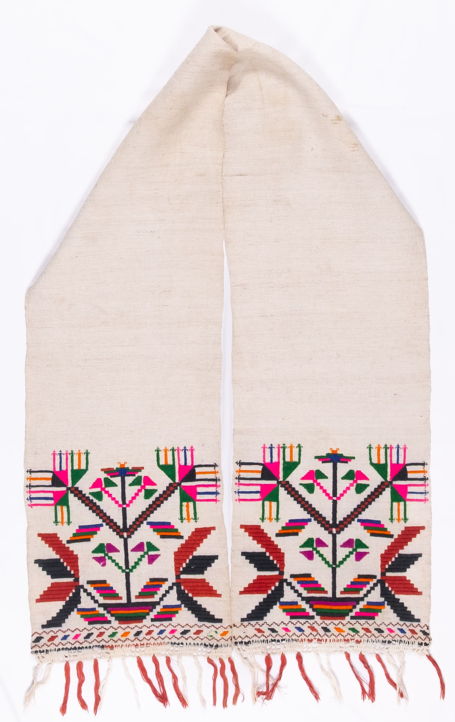 Ukrainian rushnyk — 46 — Satin stitch, Counted satin stitch, Straight counted satin stitch — Eastern Podolia — Zablotska-Koval collection