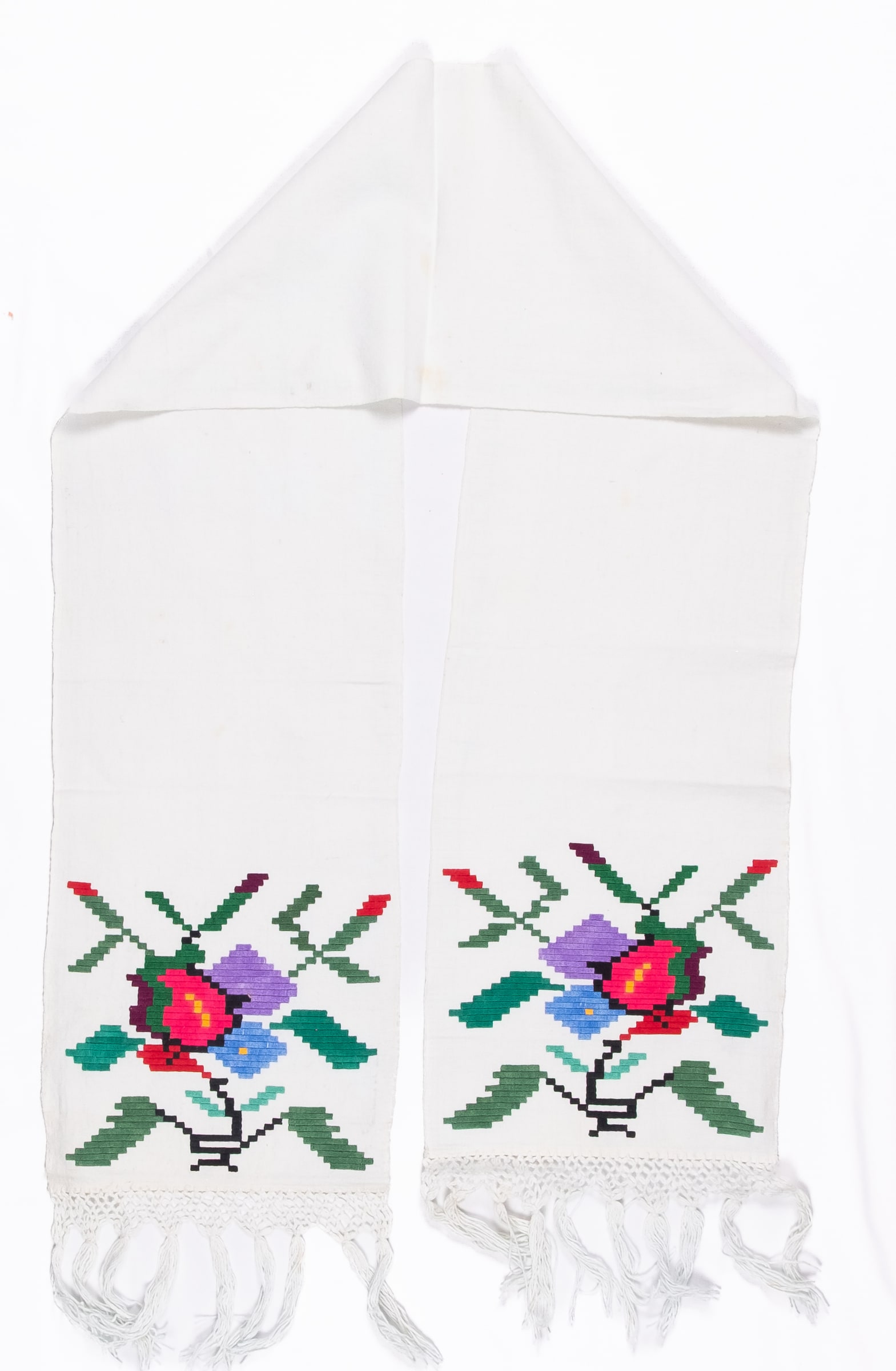 Ukrainian rushnyk — 68 — Satin stitch — Eastern Podolia — Flowers — Zablotska-Koval collection