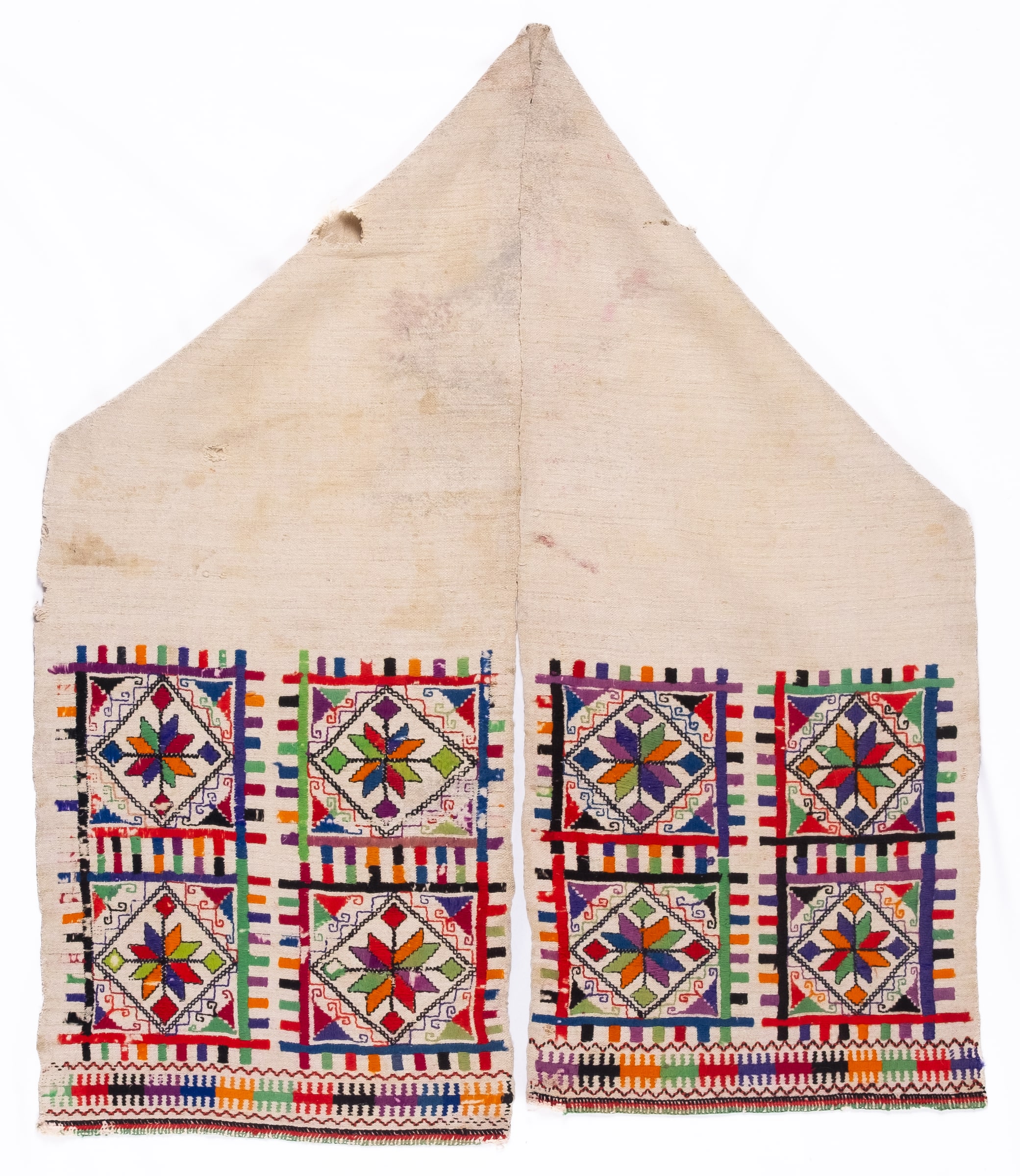 Ukrainian rushnyk — 7 — Satin stitch, Counted satin stitch, Kachalotchka counted satin stitch — Eastern Podolia — Zablotska-Koval collection