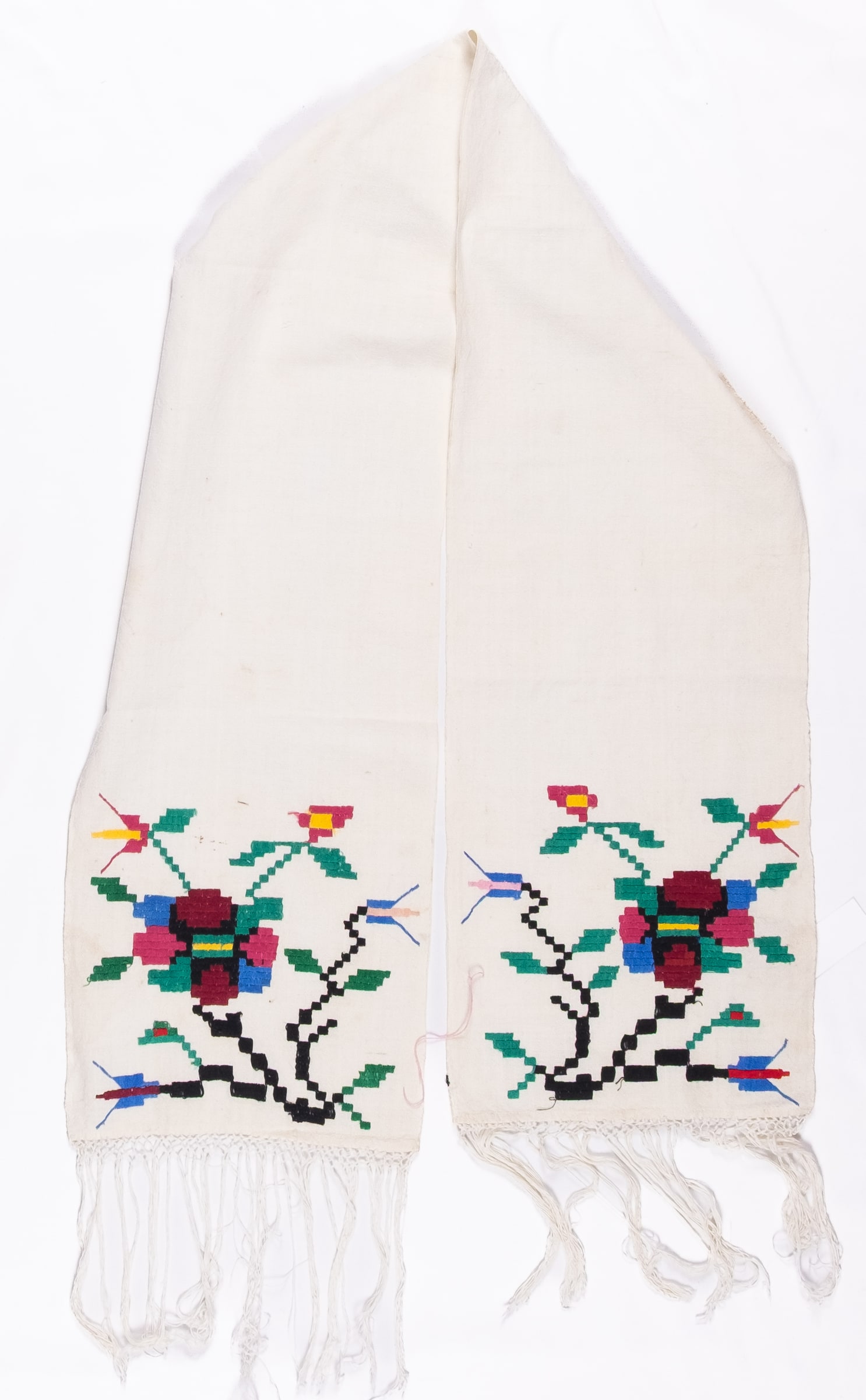 Ukrainian rushnyk — 71 — Satin stitch, Counted satin stitch — Eastern Podolia — Flowers — Zablotska-Koval collection
