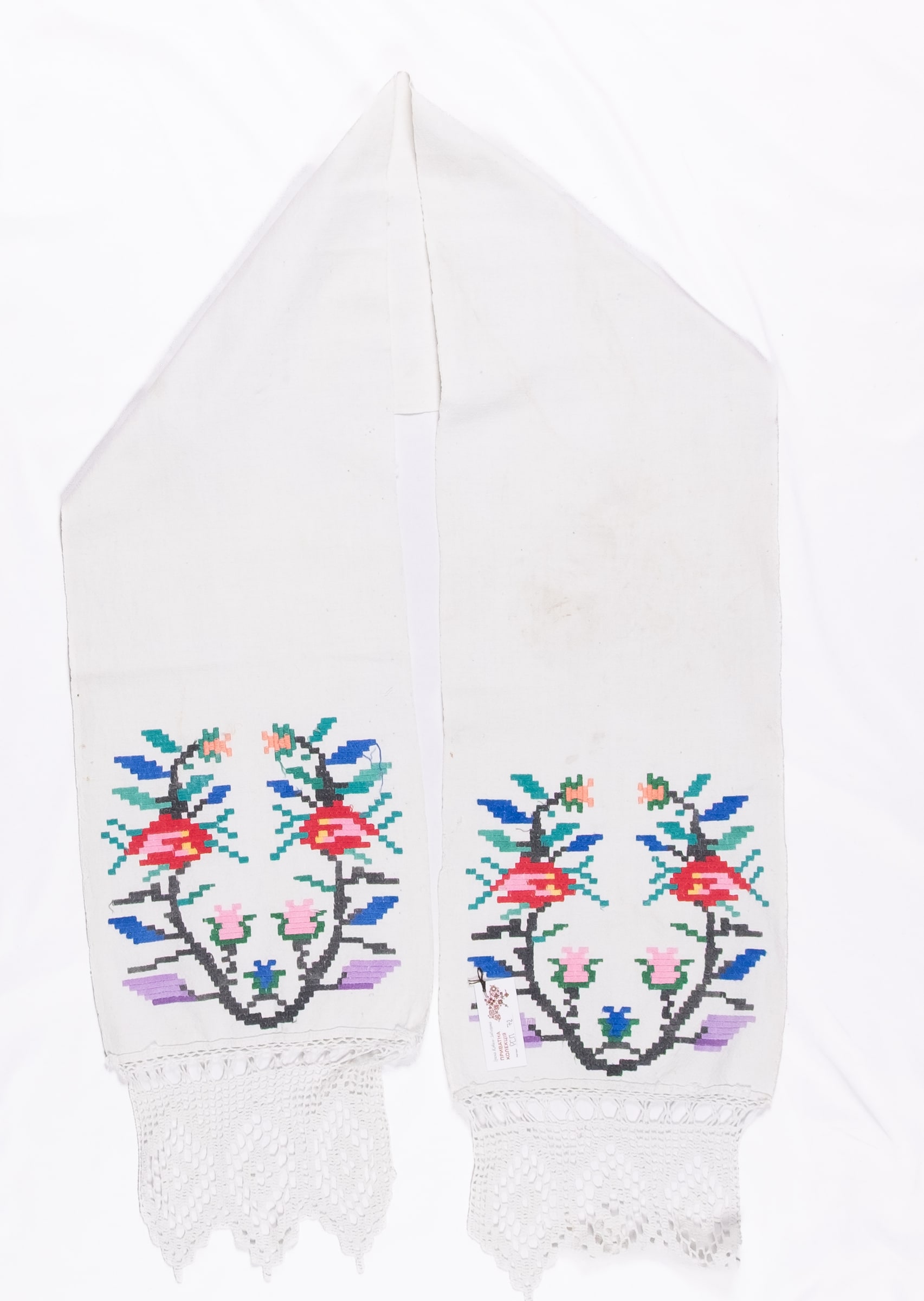 Ukrainian rushnyk — 72 — Satin stitch, Counted satin stitch, Straight counted satin stitch — Eastern Podolia — Flowers — Zablotska-Koval collection