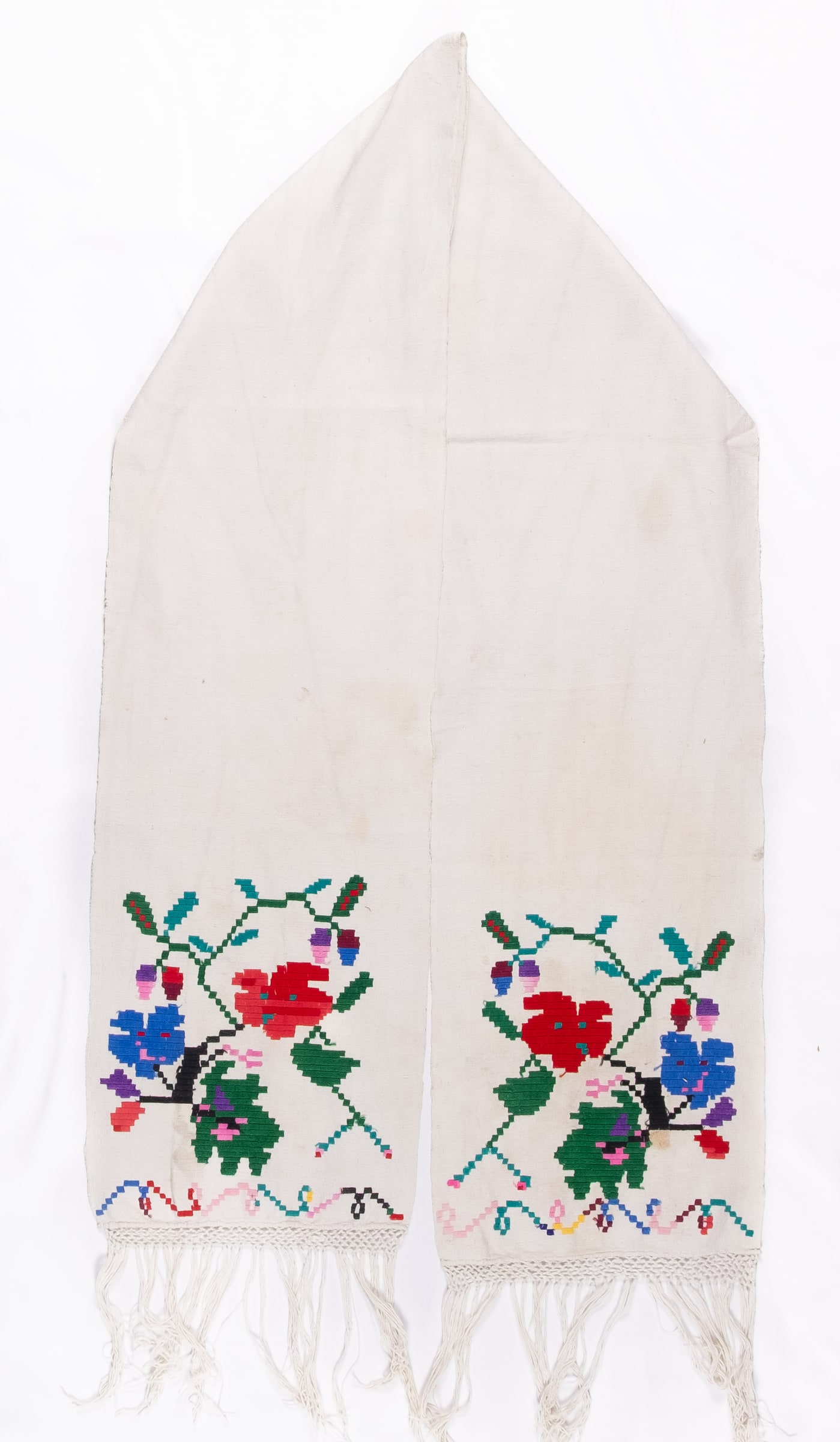 Ukrainian rushnyk — 73 — Satin stitch, Counted satin stitch, Straight counted satin stitch — Eastern Podolia — Flowers — Zablotska-Koval collection