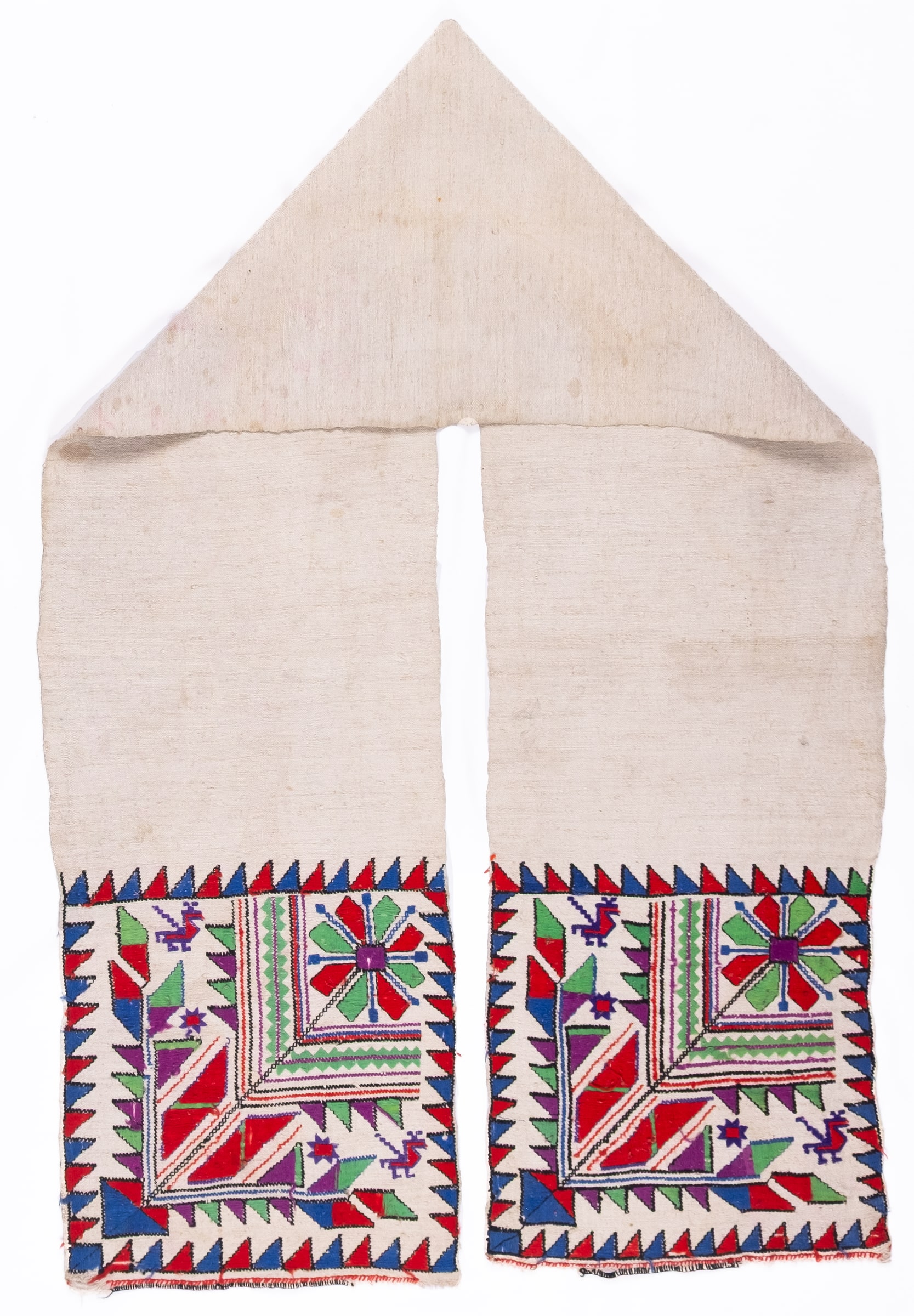 Ukrainian rushnyk — 8 — Satin stitch, Counted satin stitch, Kachalotchka counted satin stitch — Eastern Podolia — Flowers, Birds — Zablotska-Koval collection