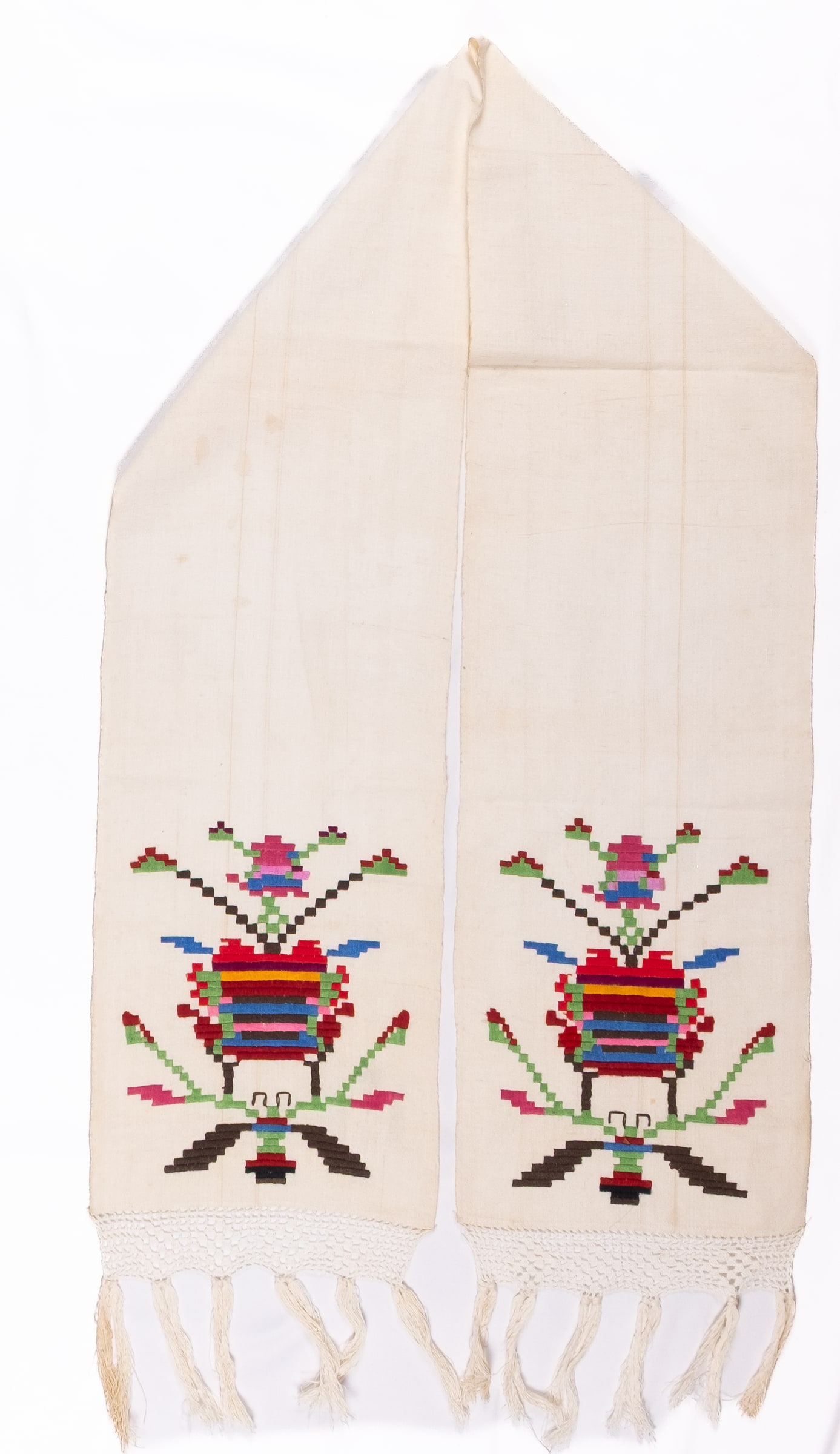 Ukrainian rushnyk — 80 — Satin stitch, Counted satin stitch, Straight counted satin stitch — Eastern Podolia — Zablotska-Koval collection