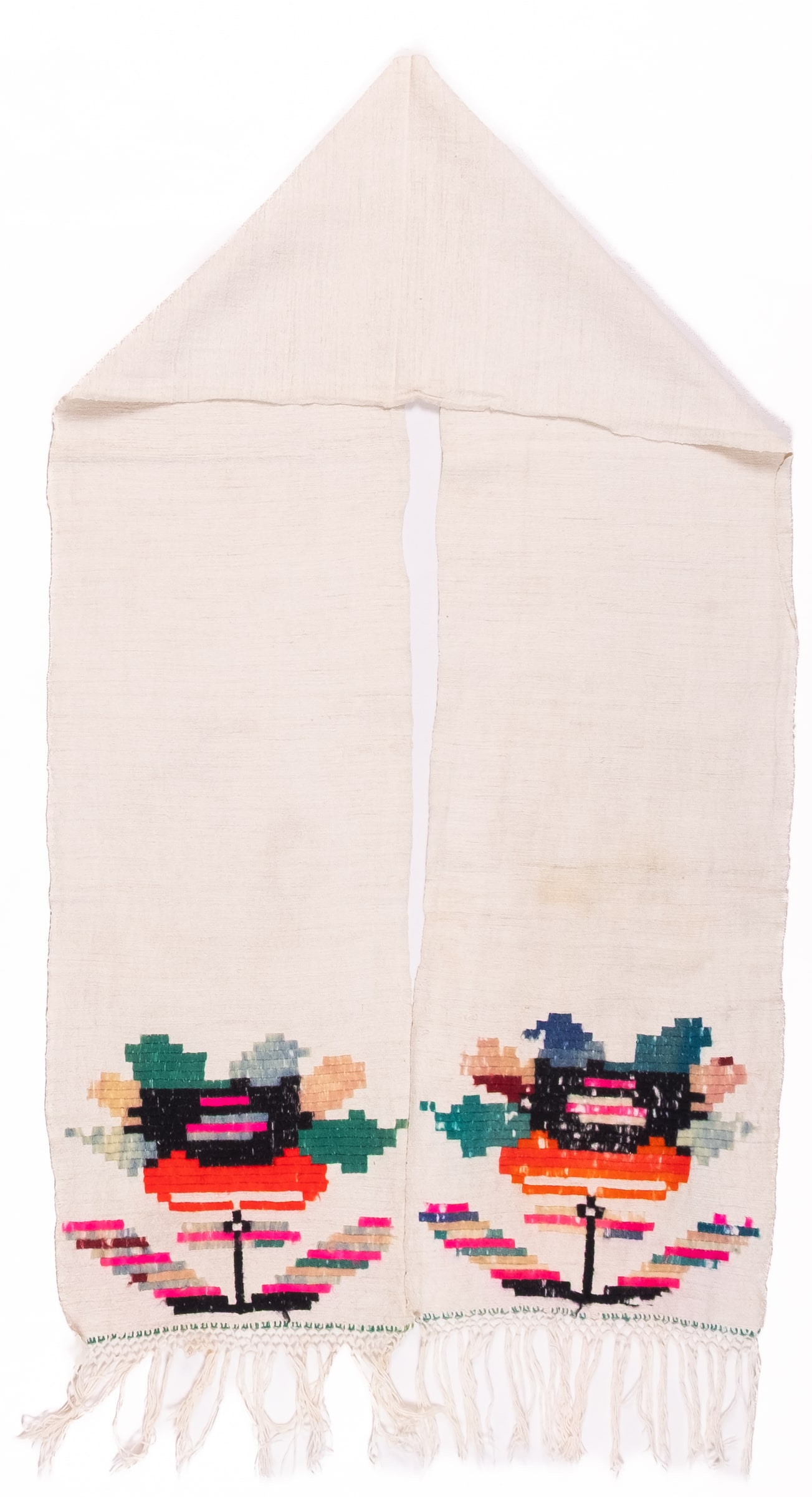 Ukrainian rushnyk — 87 — Satin stitch, Counted satin stitch, Straight counted satin stitch — Eastern Podolia — Flowers — Zablotska-Koval collection