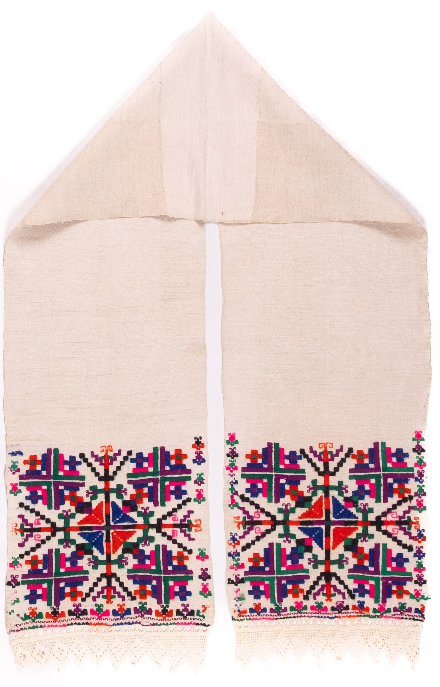 Ukrainian rushnyk — 89 — Satin stitch, Counted satin stitch, Straight counted satin stitch — Eastern Podolia — Zablotska-Koval collection
