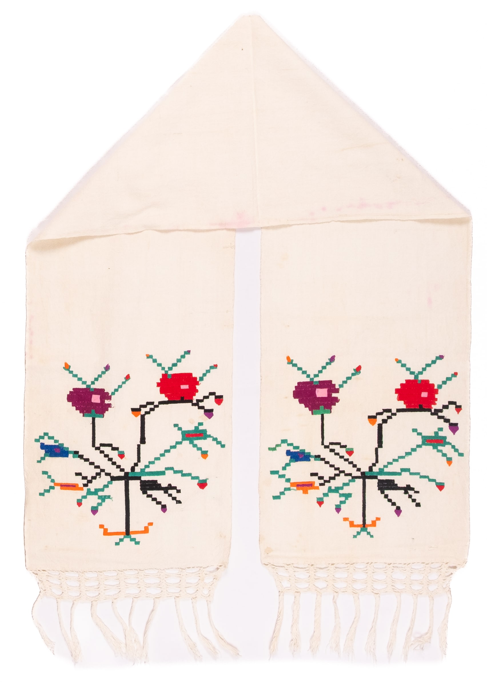 Ukrainian rushnyk — 97 — Satin stitch, Counted satin stitch, Straight counted satin stitch — Eastern Podolia — Flowers — Zablotska-Koval collection